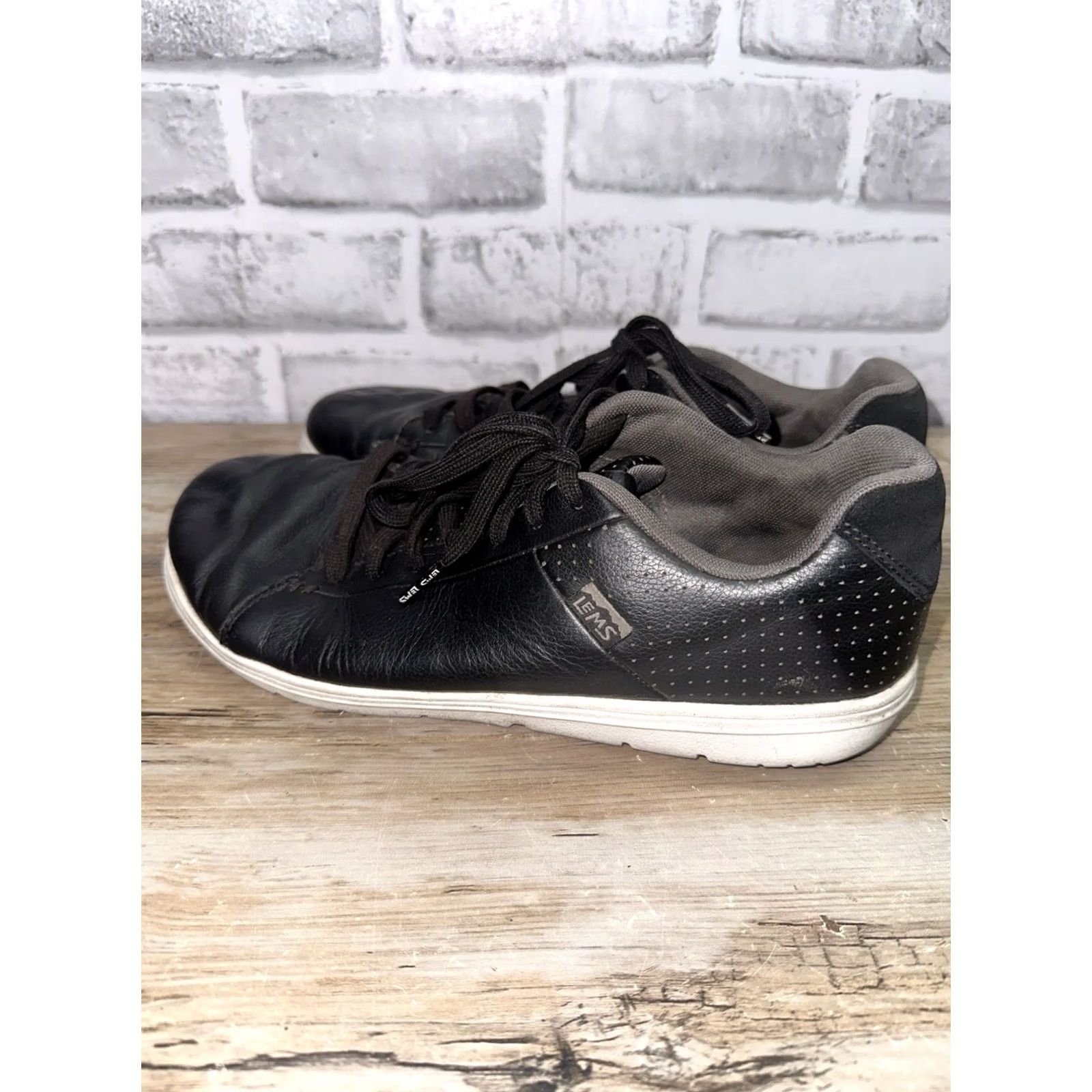 Vintage Lems Shoes Mens Black Kourt Casual Sneaker Top Unisex Men Insoles Size US M / EU 48-50 / 2 - 2 Thumbnail