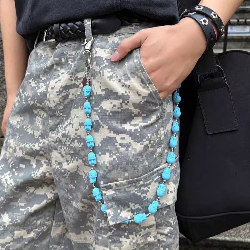 Japanese Brand Blue Acrylic Skull Pants Chain Size ONE SIZE - 1 Thumbnail