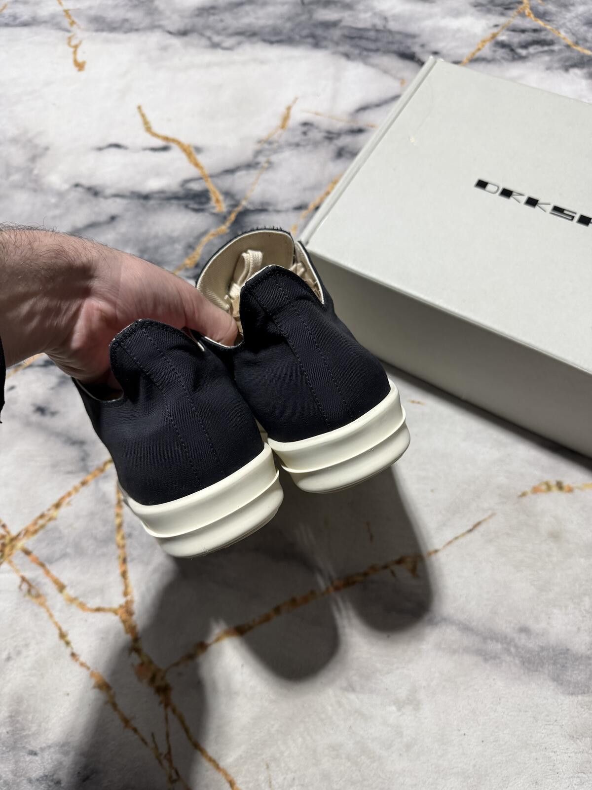 Rick Owens Rick Owen’s EDFU DRKSHDW Ramone Low ‘Stop Your Breath’ Black Size US 11 / EU 44 - 6 Thumbnail