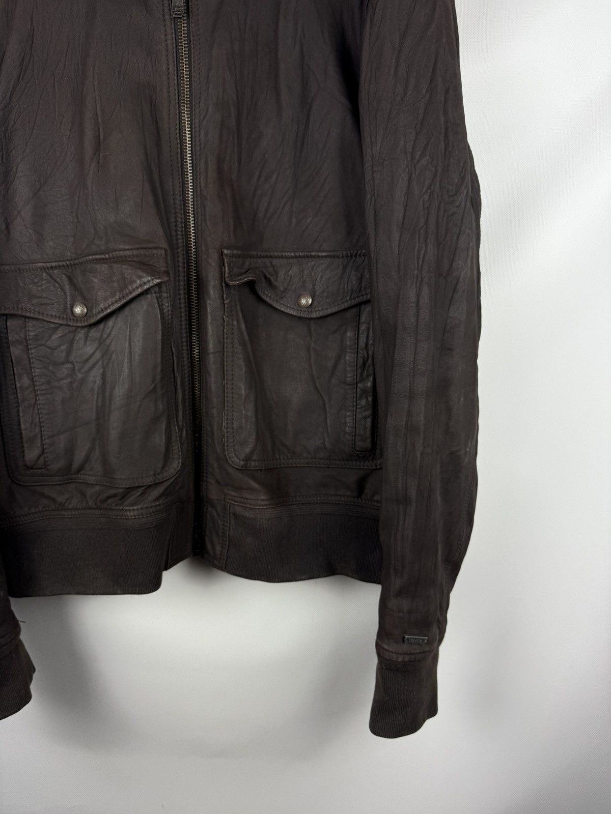Levi's Levi’s Type A-2 Men’s Flight Leather Bomber Jacket Size XL Size US XL / EU 56 / 4 - 4 Thumbnail