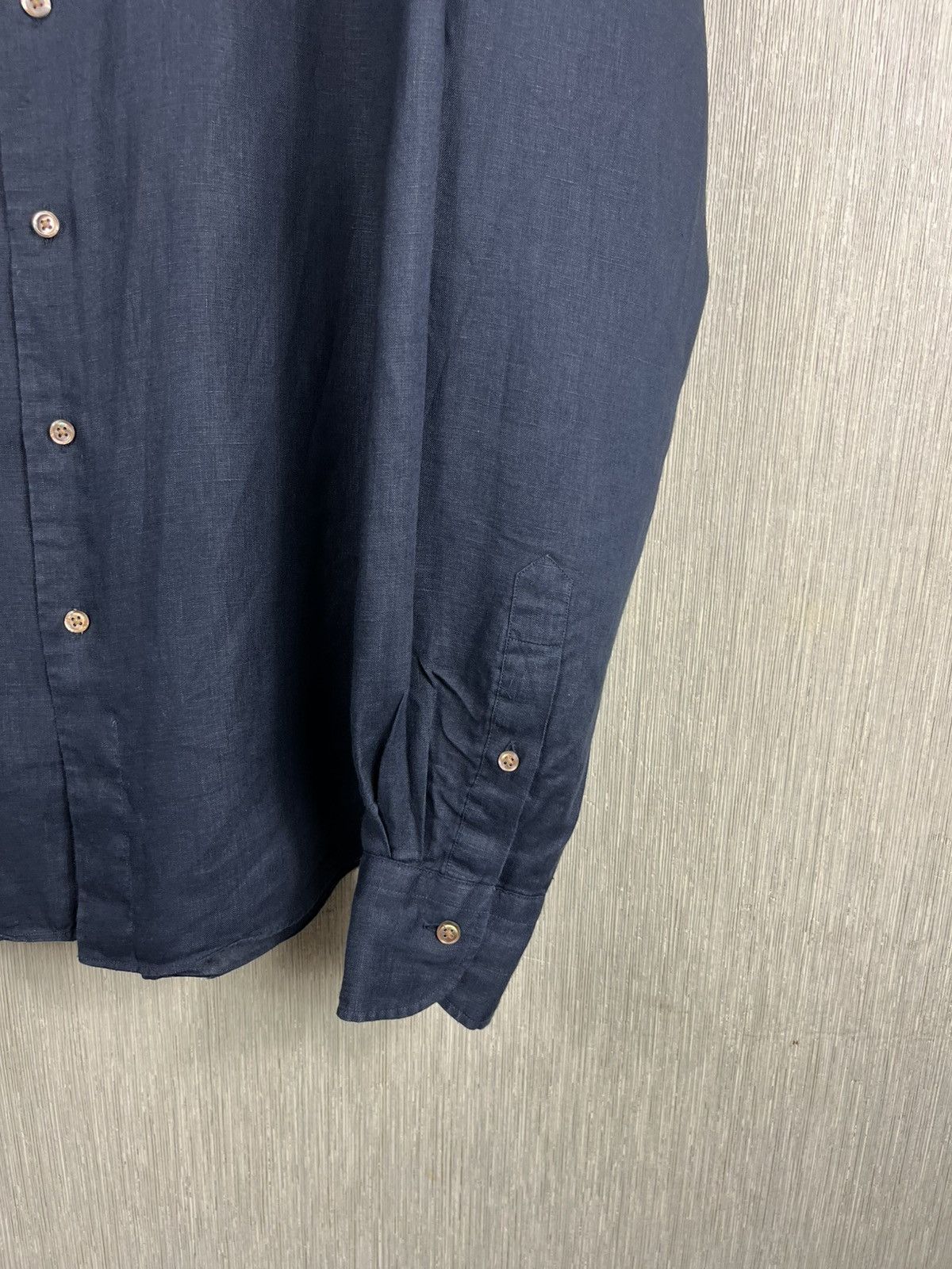 Kamakura Kamakura Maker’s shirt linen navy casual Japanese brand Size US M / EU 48-50 / 2 - 6 Thumbnail