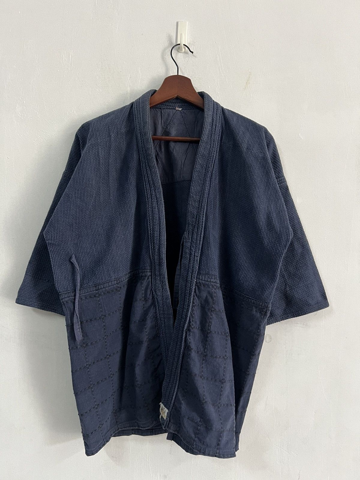 Indigo Vintage Indigo Kendo Bulldog Dyed Boro Patchwork Kimono Size US L / EU 52-54 / 3 - 1 Thumbnail