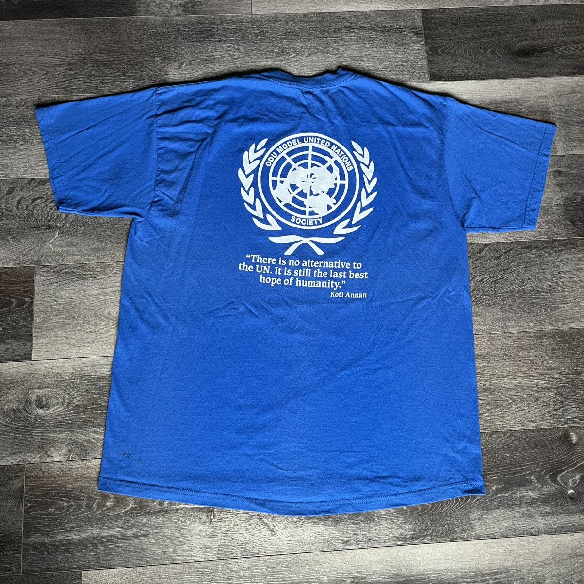 Vintage Vintage UN United Nations World Economic Forum Globalist Tee Size US XL / EU 56 / 4 - 2 Thumbnail