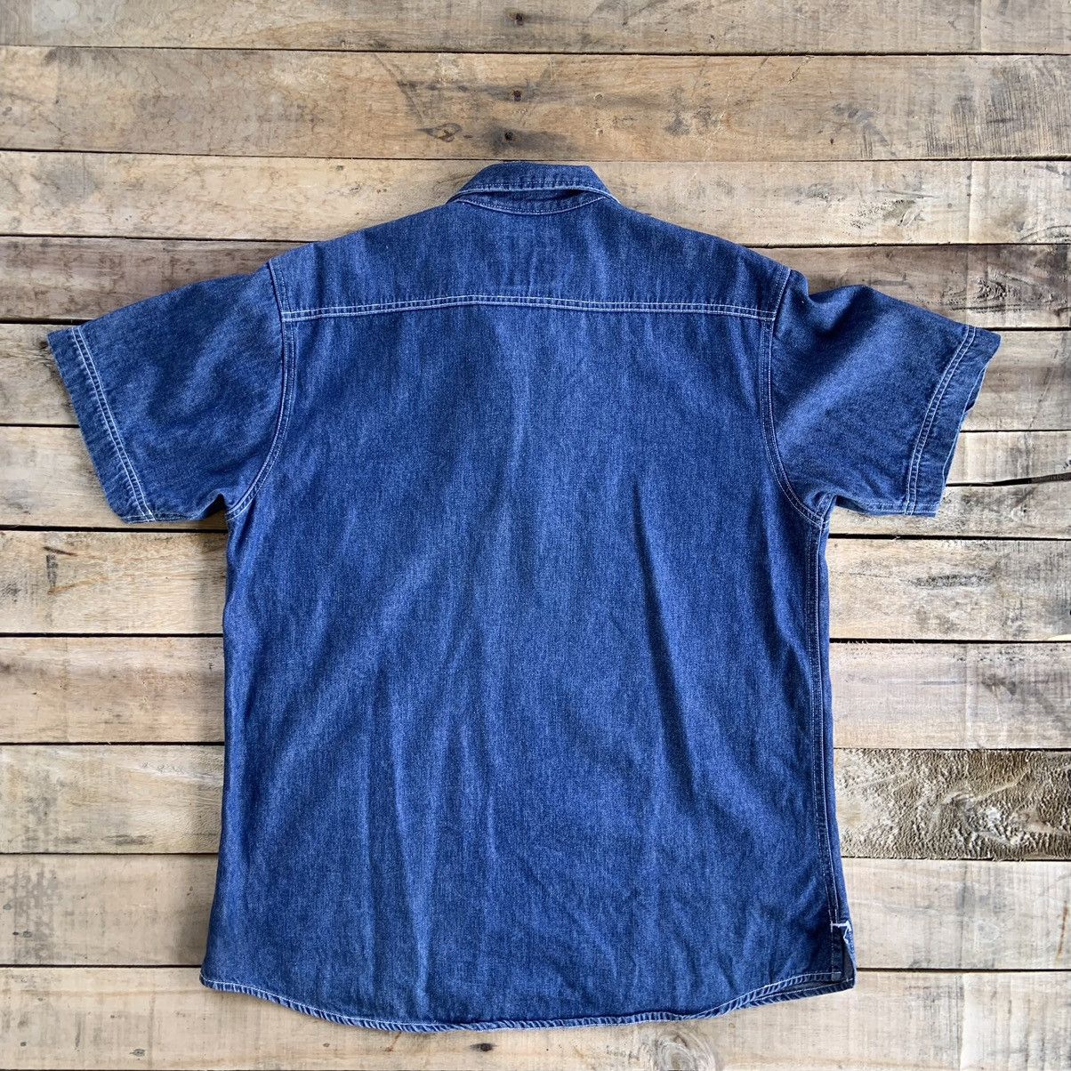 Japanese Brand Vintage x Green Air Denim Shirt Pull over Work Wear Size US M / EU 48-50 / 2 - 7 Thumbnail