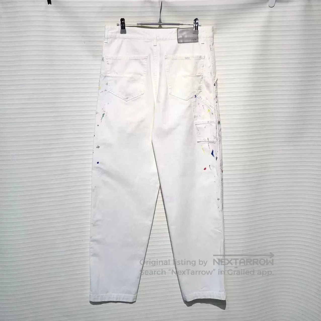 Dior DIOR Men's White Painting Print Slim Jeans. Size US 28 / EU 44 - 2 Thumbnail