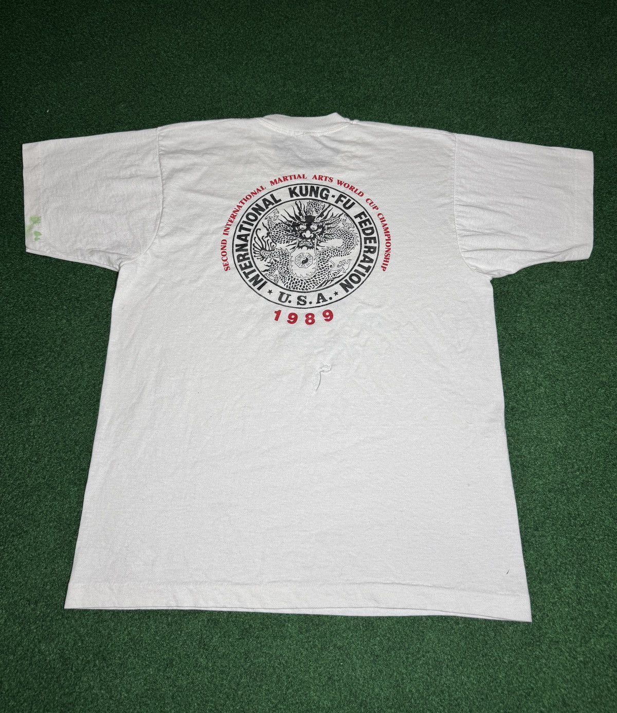 Vintage Vtg 80s International Martial Arts World Cup Kung Fu T Shirt Size US M / EU 48-50 / 2 - 1 Thumbnail