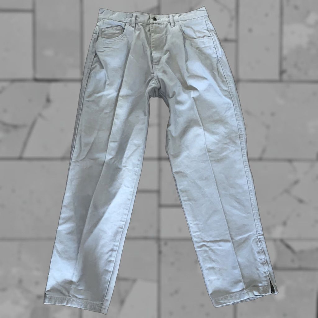 Fubu VINTAGE Fubu Apparel Mens Gray Zip Fly Heavy Duty Pants Casual Pants 35 In Waist 33 In Inseam Mens Gray Size US 35 - 1 Thumbnail