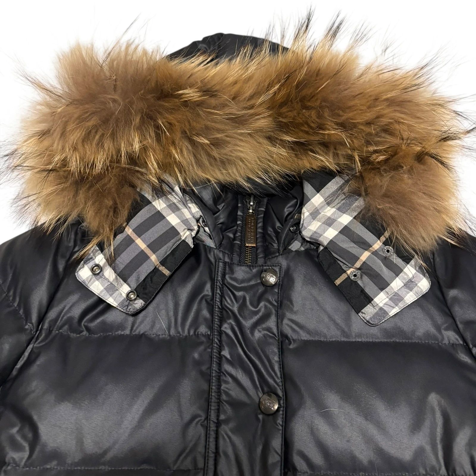 Burberry Burberry Blue Label black fur hood puffer down jacket Size US XS / EU 42 / 0 - 3 Thumbnail