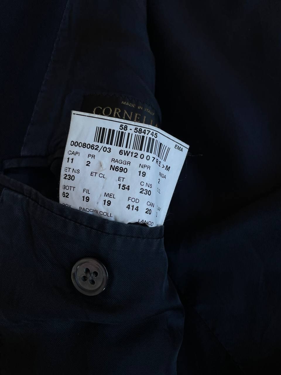 Corneliani Corneliani Blazer Sz 56 – Black with Blue Sheen Size 48R - 7 Thumbnail