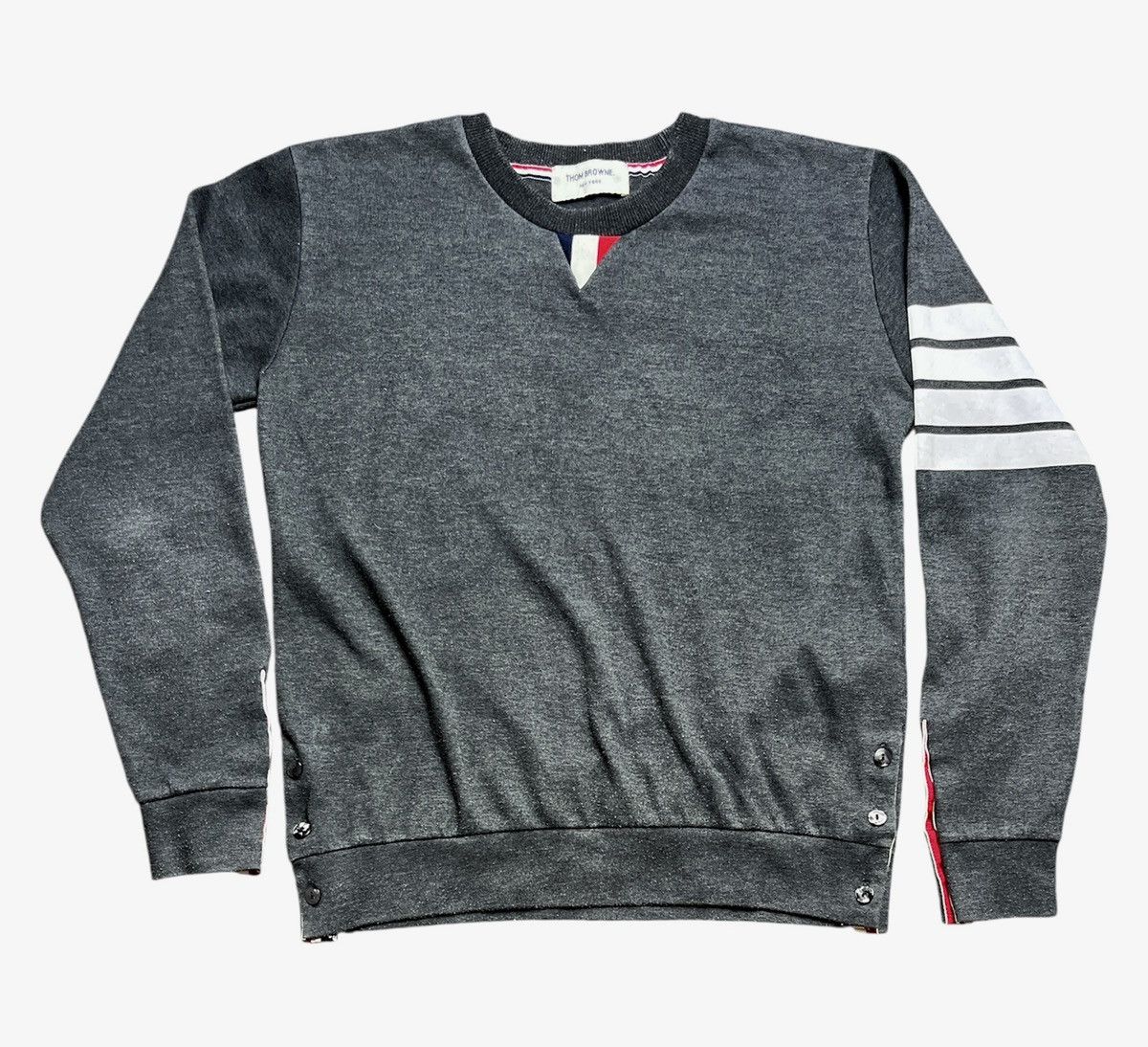 Thom Browne Thom Browne Merino Classic Crew Sweatshirt Size US M / EU 48-50 / 2 - 1 Thumbnail