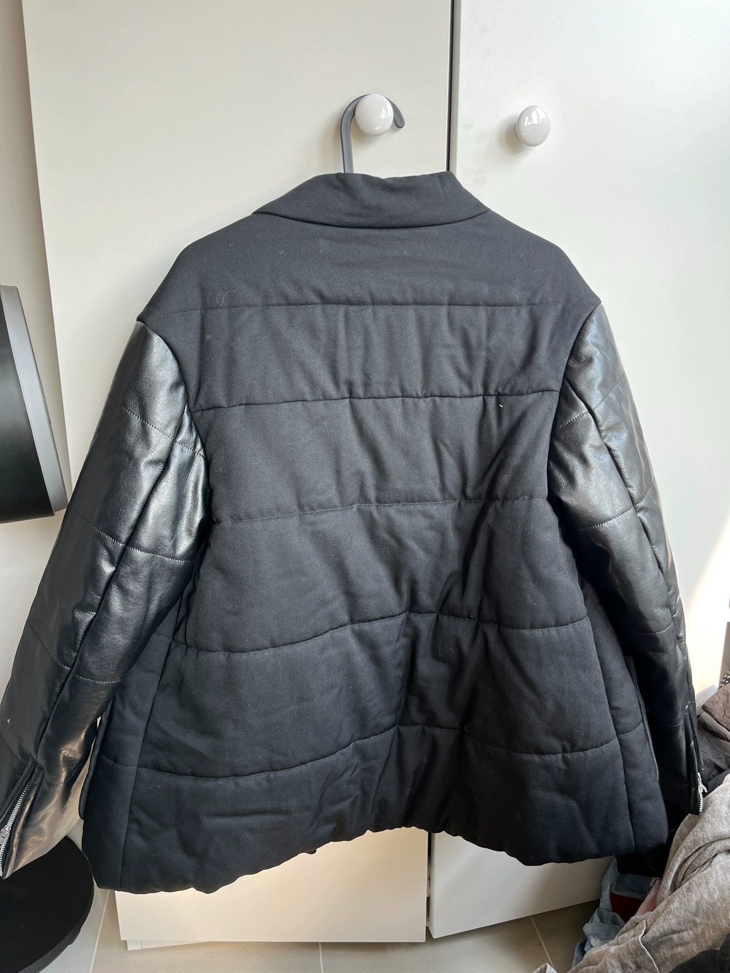 Comme des Garcons Comme des Garçons A-Line Leather-Cotton Jacket (2yo) Size US L / EU 52-54 / 3 - 2 Thumbnail