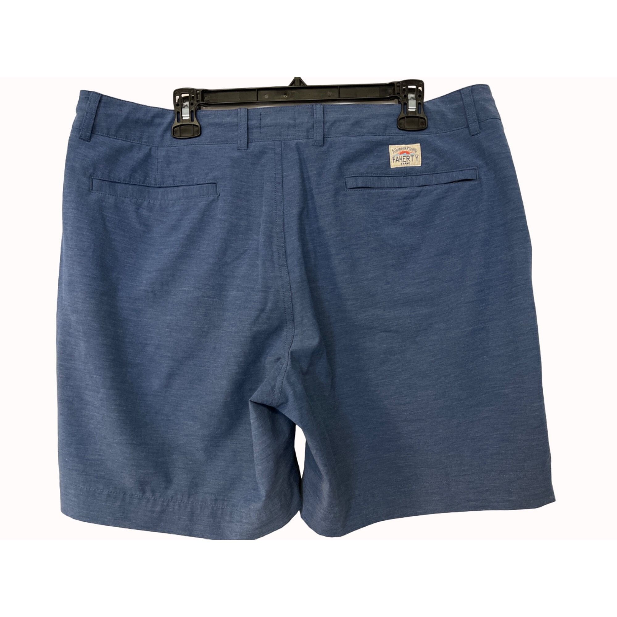 Faherty Faherty Mens Blue Loop Belt All Day Shorts Size 36 SKU 6368 Size US 36 / EU 52 - 2 Thumbnail