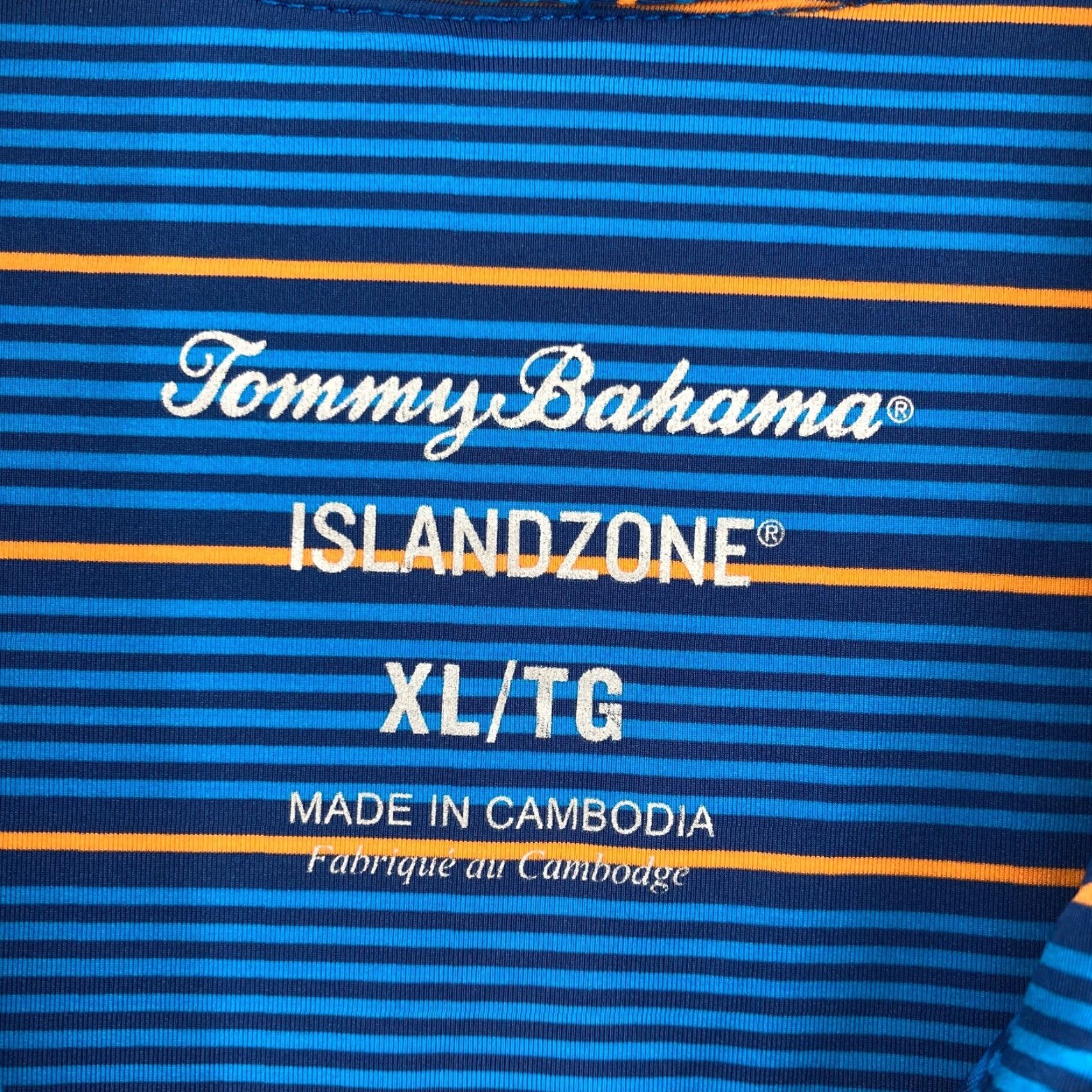 Tommy Bahama Tommy Bahama Island Zone Polo Shirt XL Blue Striped Performance Stretch Golf Shirt Size US XL / EU 56 / 4 - 3 Thumbnail