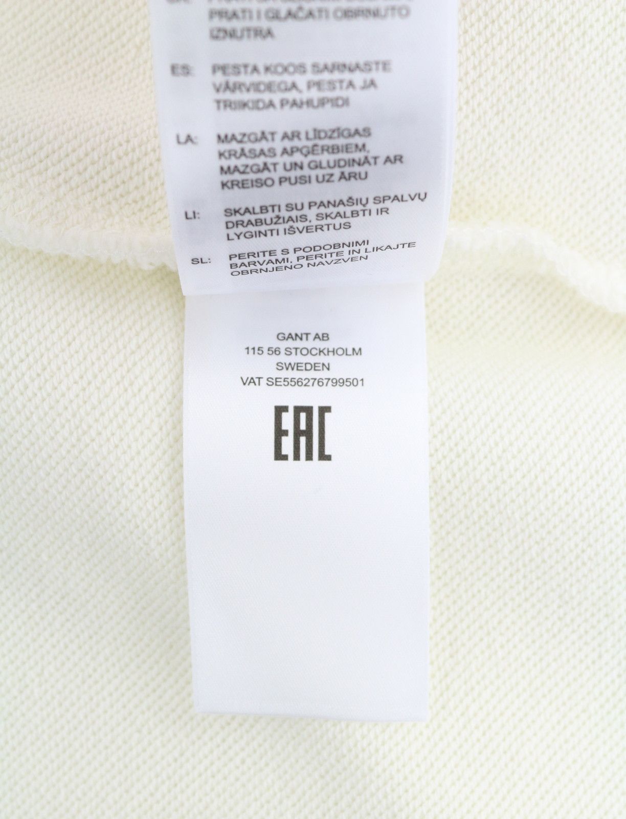 Gant BRU ORIGINAL FULL ZIP 3XL Eggshell Light Sweatshirt 87320 Size US XXL / EU 58 / 5 - 10 Thumbnail