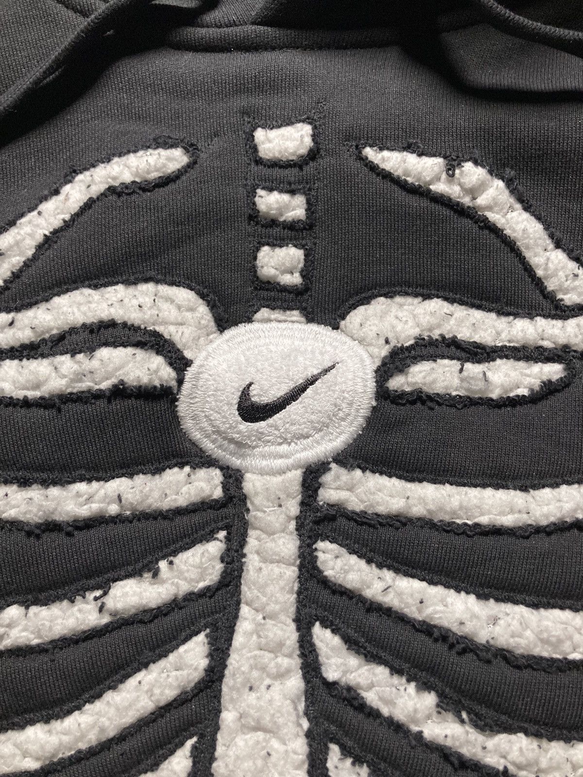 Nike × Vintage ☠️nike skeleton skull custom rare vintage hoodie fleece baggy Size US L / EU 52-54 / 3 - 5 Thumbnail