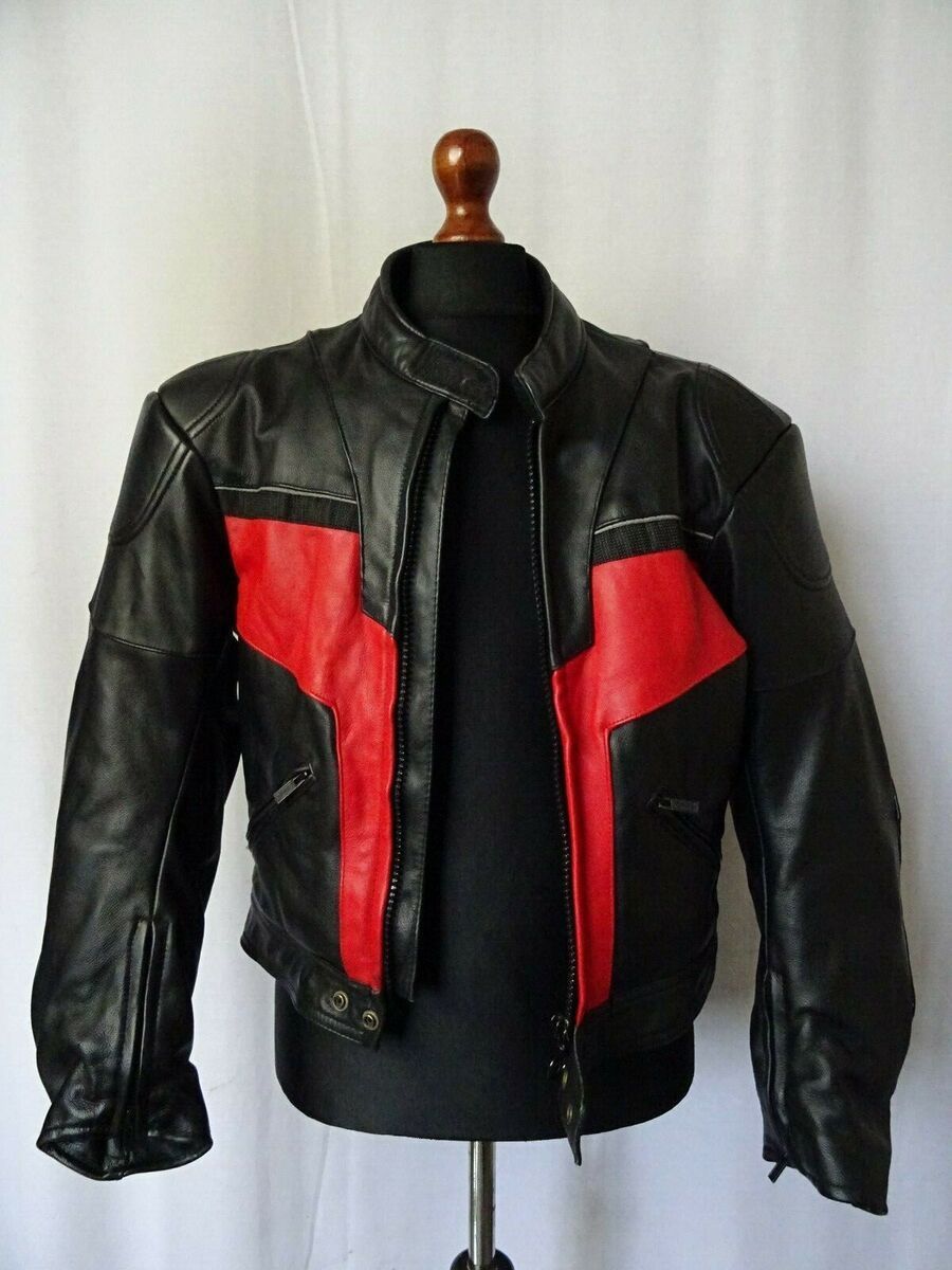 Other Mens Biker Jacket Handmade Black Leather Racing Jacket Size US S / EU 44-46 / 1 - 3 Thumbnail
