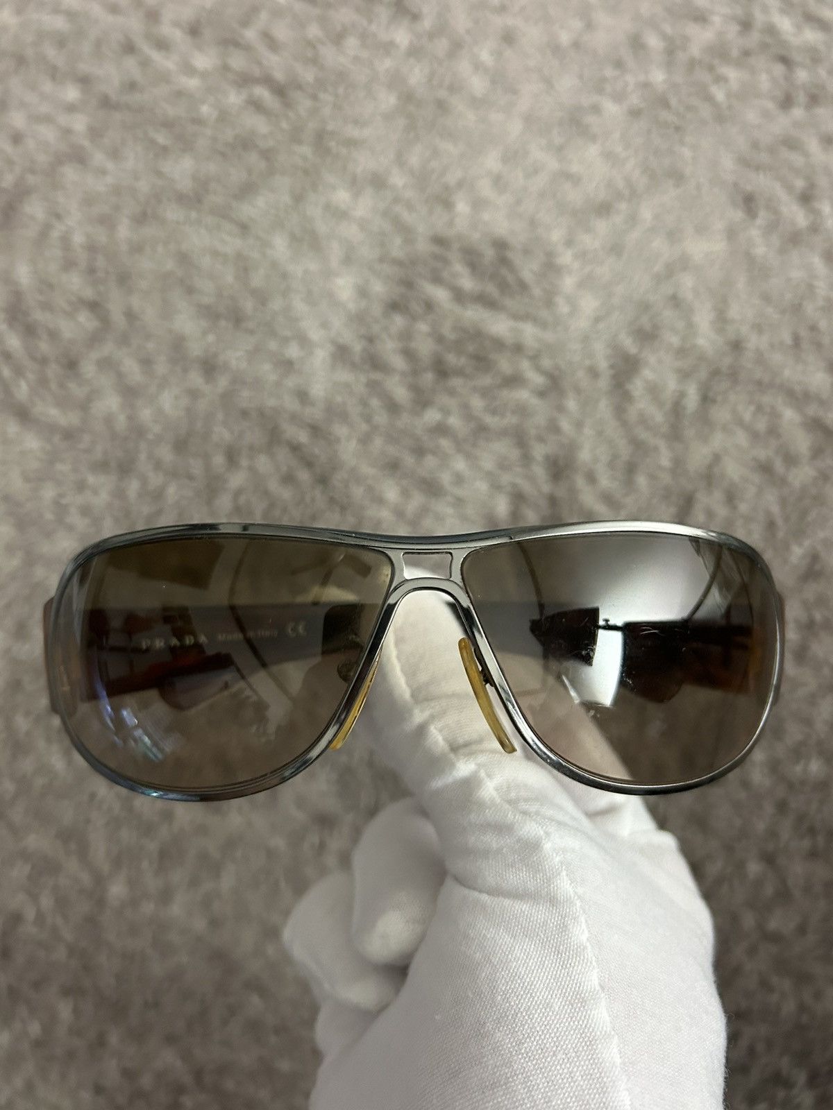 Prada Prada SPR 70G Logo Sunglasses Size ONE SIZE - 4 Thumbnail