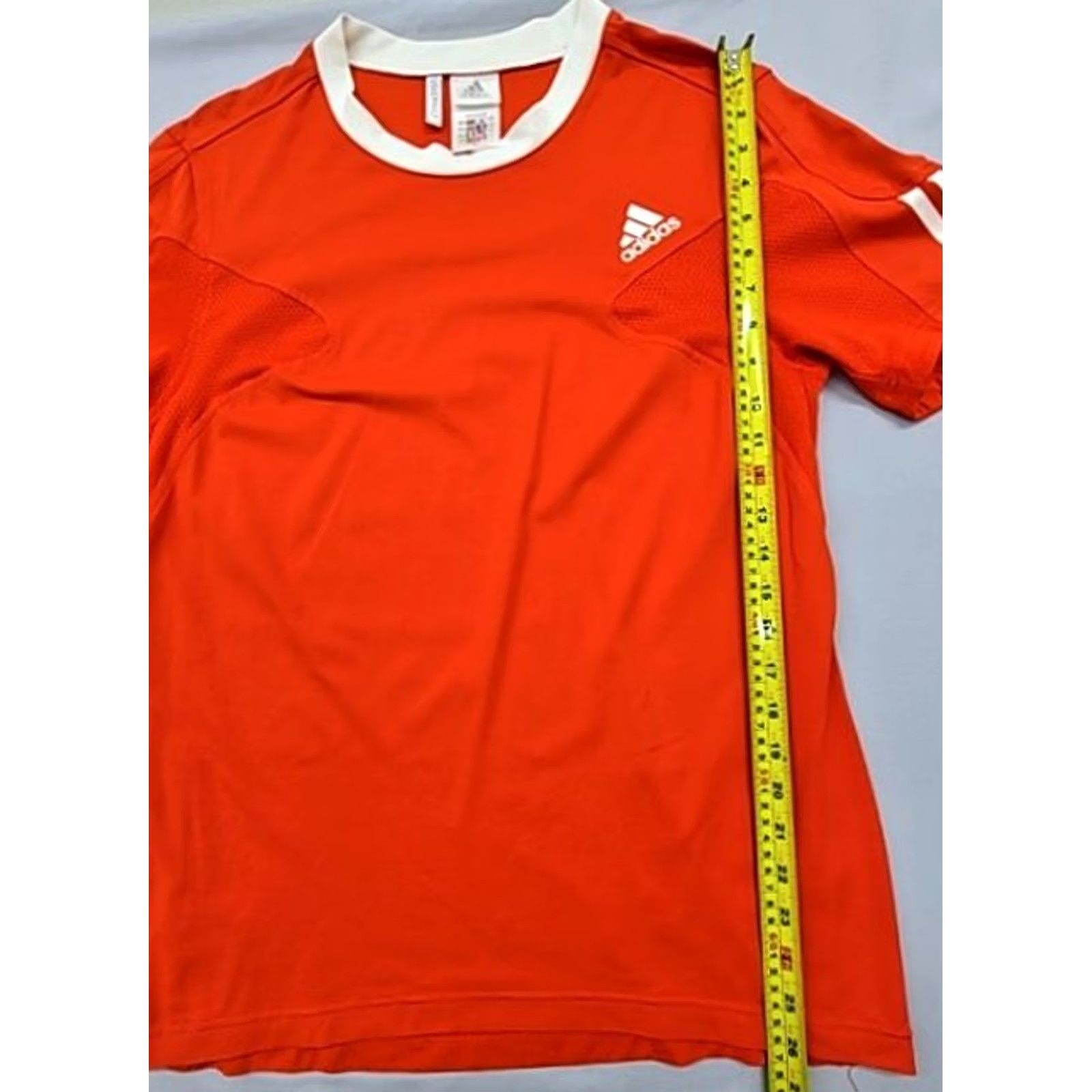 Adidas Adidas Men’s Red Soccer Jersey L Climalite Short Sleeve Stripes Size US L / EU 52-54 / 3 - 7 Thumbnail