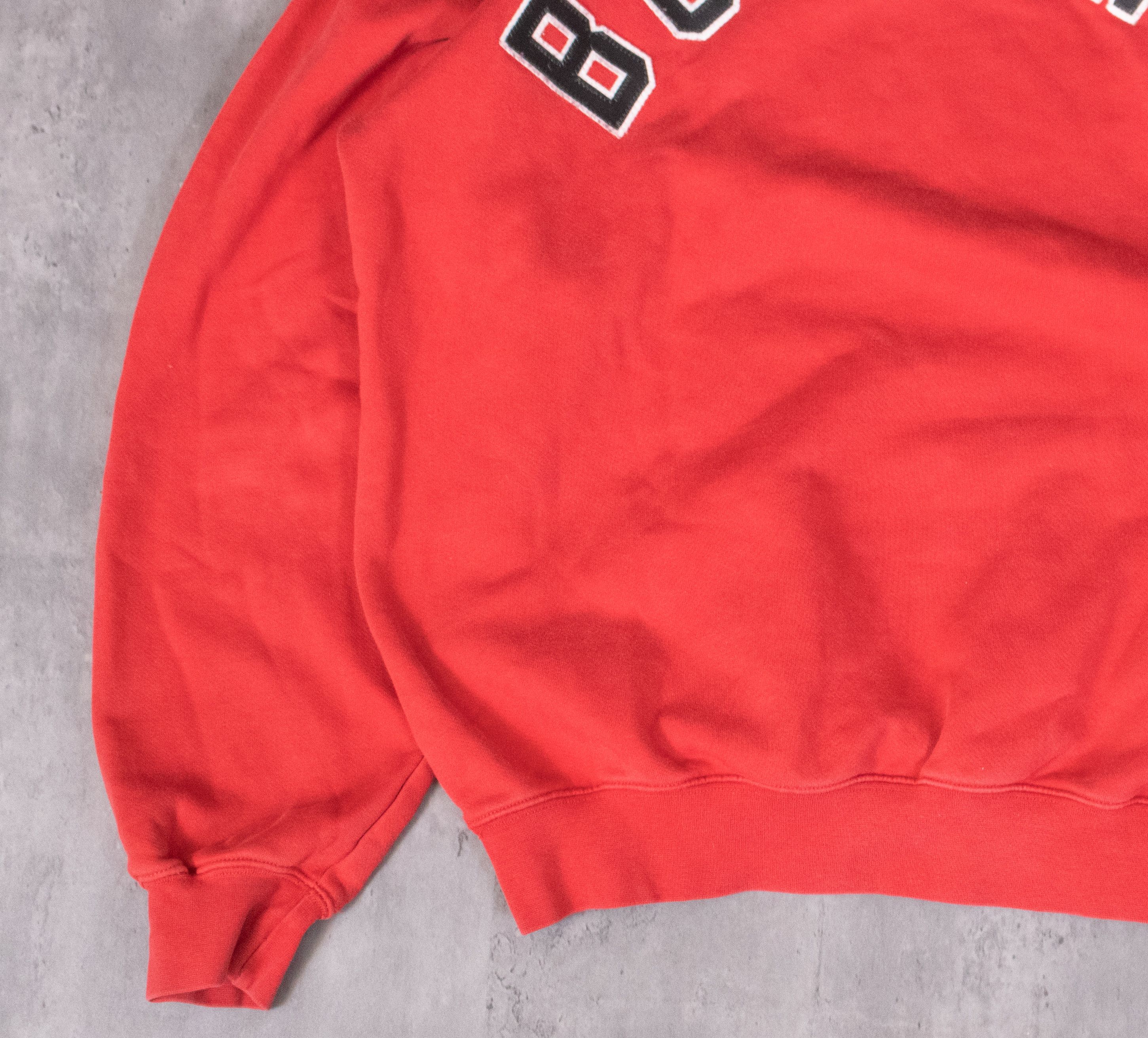 Adidas × Vintage Y2K 2000'S Adidas Center Swoosh Lakers Red Hoodie Sweater Size US M / EU 48-50 / 2 - 11 Thumbnail