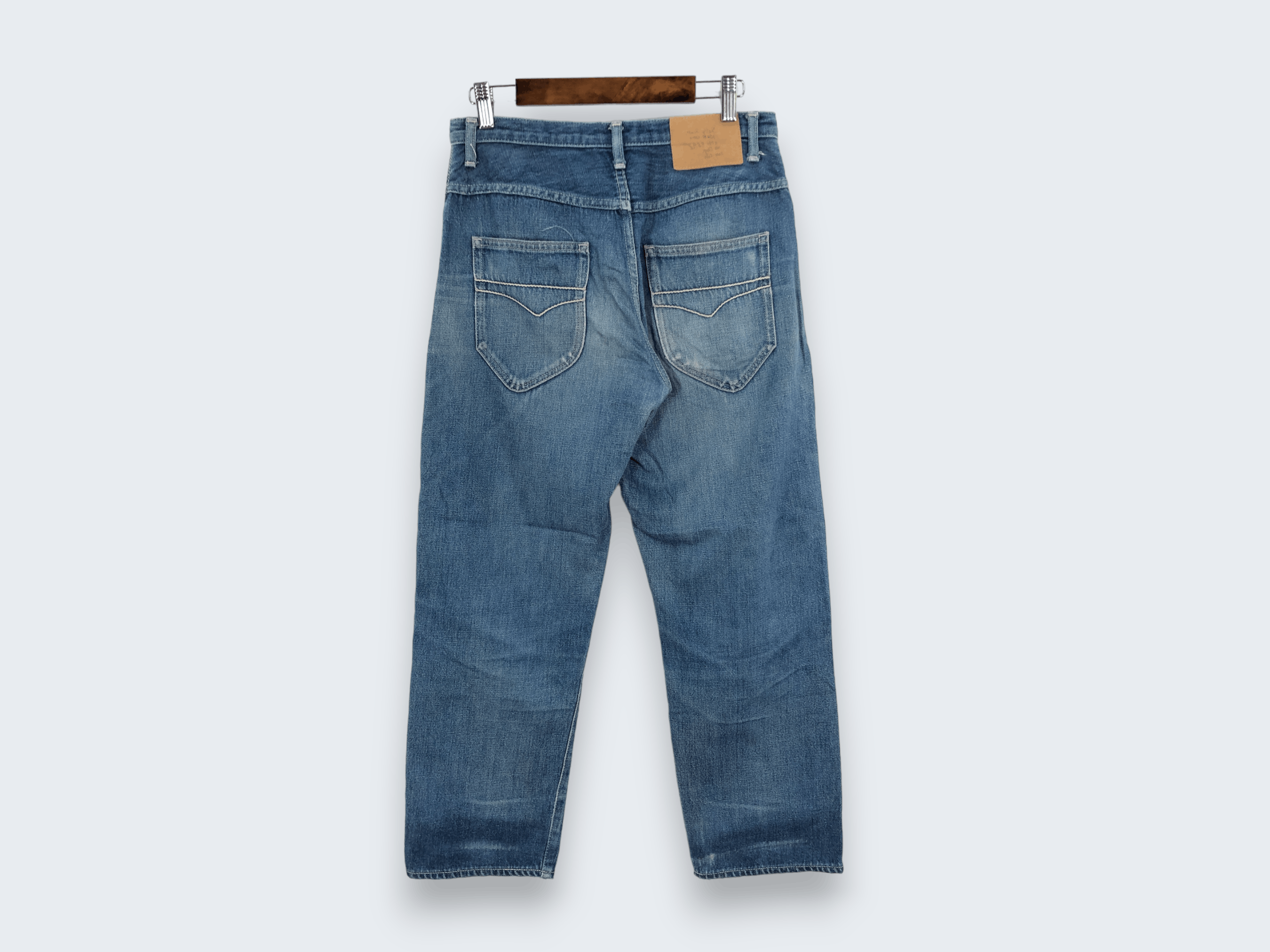 Designer × Vintage 29 x 26 Vintage Sally Scott Selvedge Jeans Fly Button L1395 Size US 29 - 5 Thumbnail