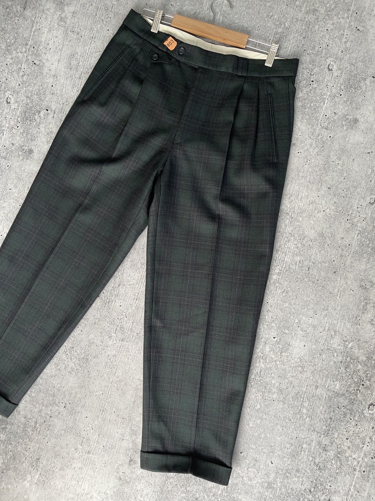 BRAX × Vintage Vintage Brax Men Size M Wool German Trousers Pants Check 90s Size US 32 / EU 48 - 12 Thumbnail