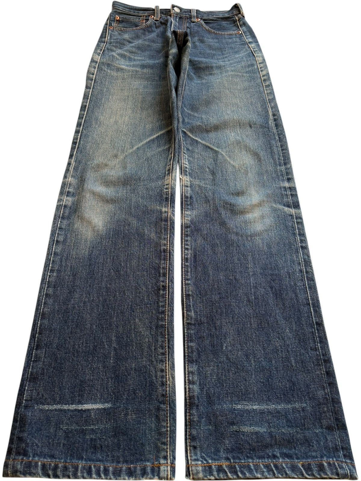 Levi's Vintage 80s Levis 502 Big E Selvedge Blue Wash Loose Jeans Size US 28 / EU 44 - 2 Thumbnail