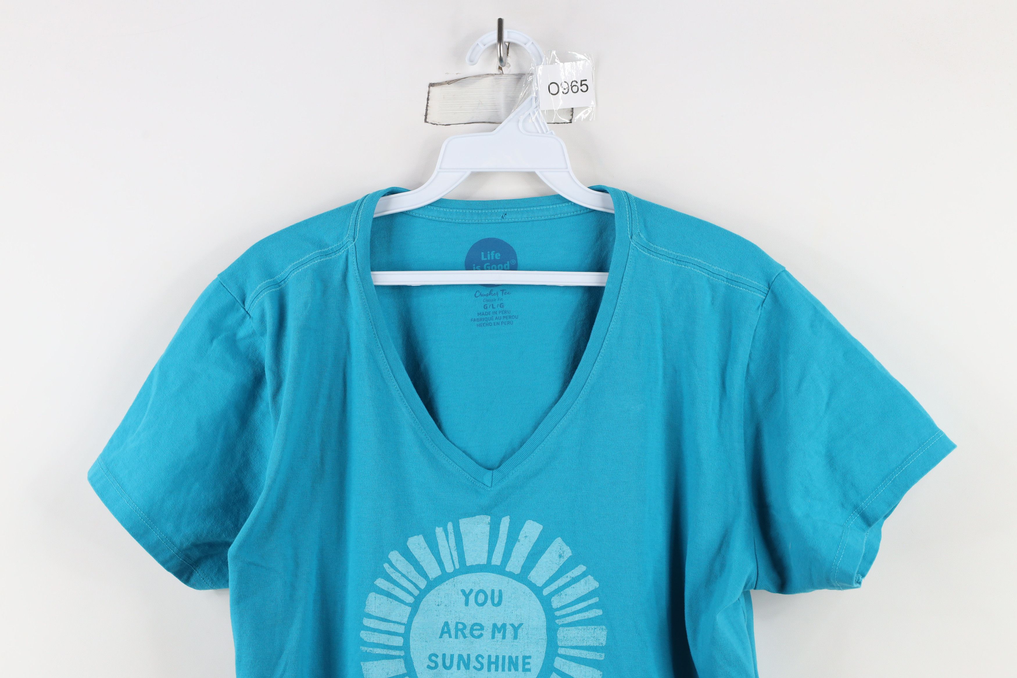 Life is Good × Vintage Life Is Good You Are My Sunshine V-Neck T-Shirt Crusher Size L / US 10 / IT 46 - 2 Thumbnail