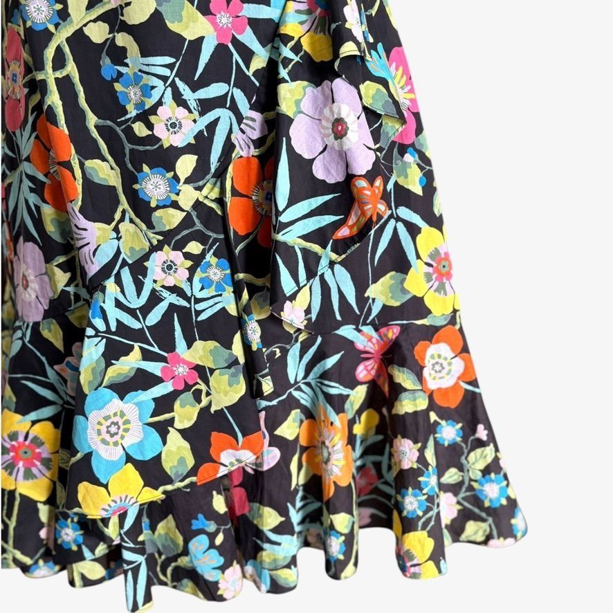 Liberty London NWT J.Crew Liberty Secret Garden Dress Ruffle-hem 00 Black M Size XXS / US 00 / IT 34 - 6 Thumbnail