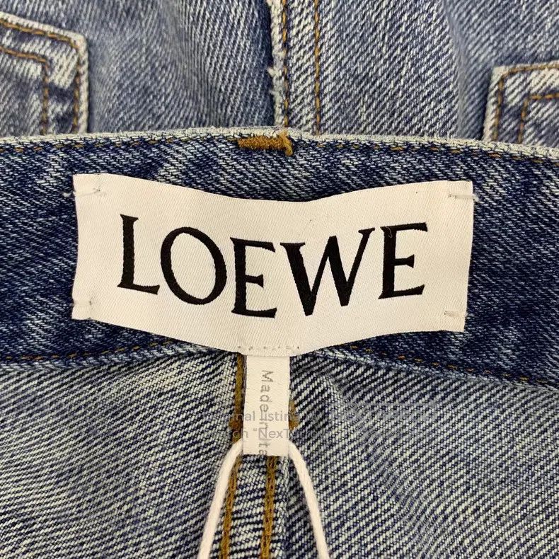 Loewe Loewe Blue washed cotton denim wide leg long pants Size 25" / US 0 / IT 36 - 7 Thumbnail