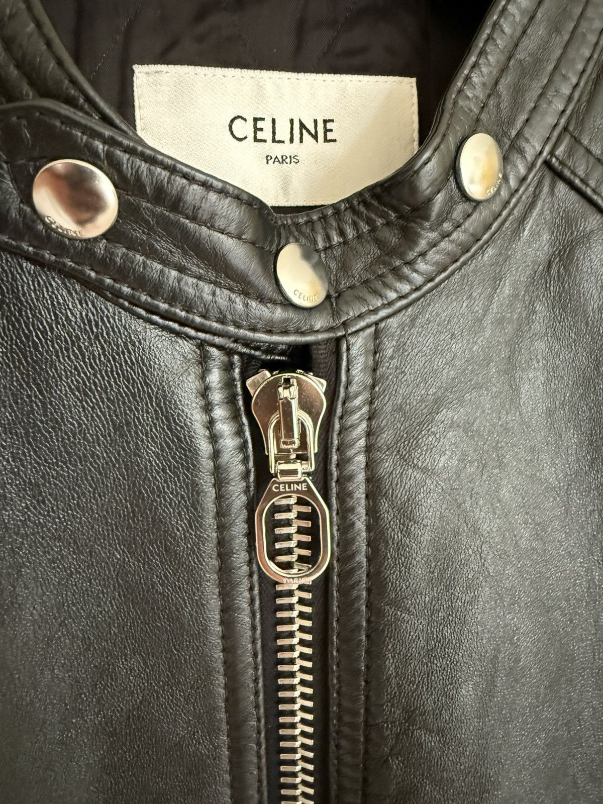 Celine $5.7k FW24 Celine Cafe Racer blouson leather jacket Hedi 52 Size US L / EU 52-54 / 3 - 17 Thumbnail