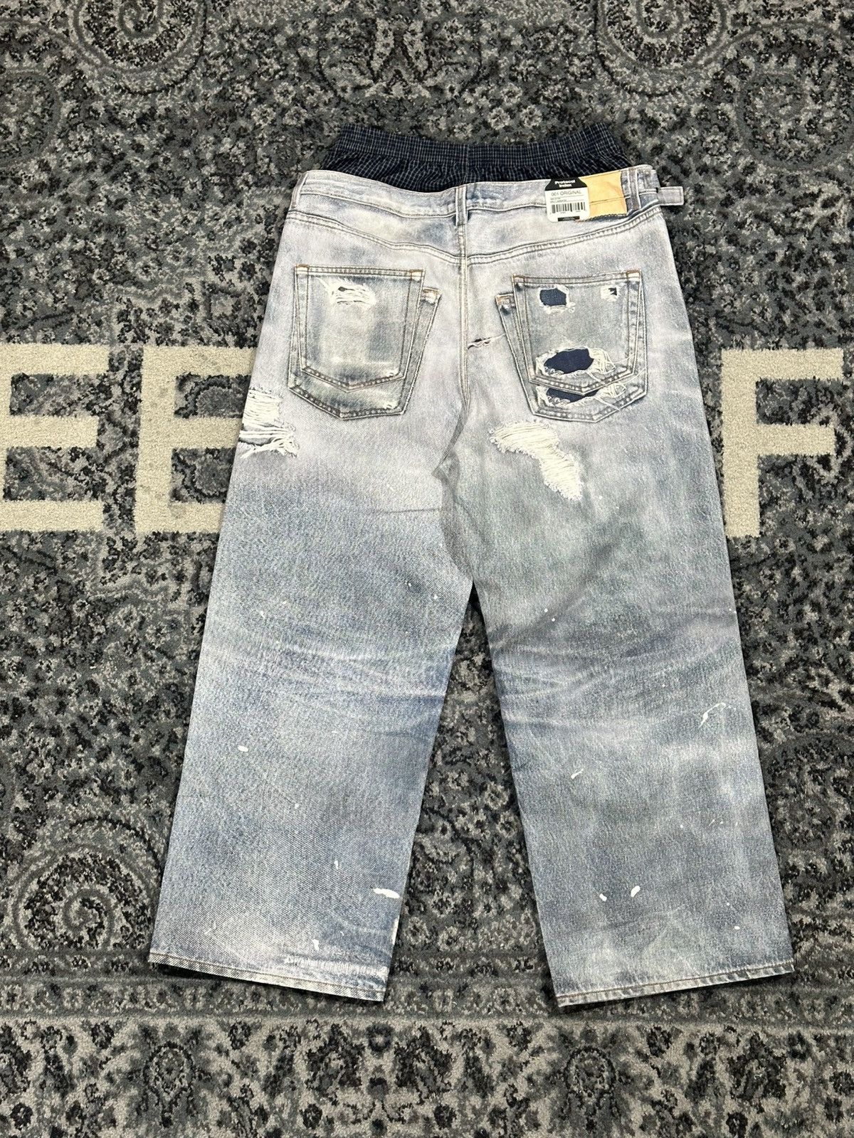 PROJECT G/R Protocol Index Trompe-Loeil Layered Jeans Pants Blue Size 3 Size US 36 / EU 52 - 12 Thumbnail