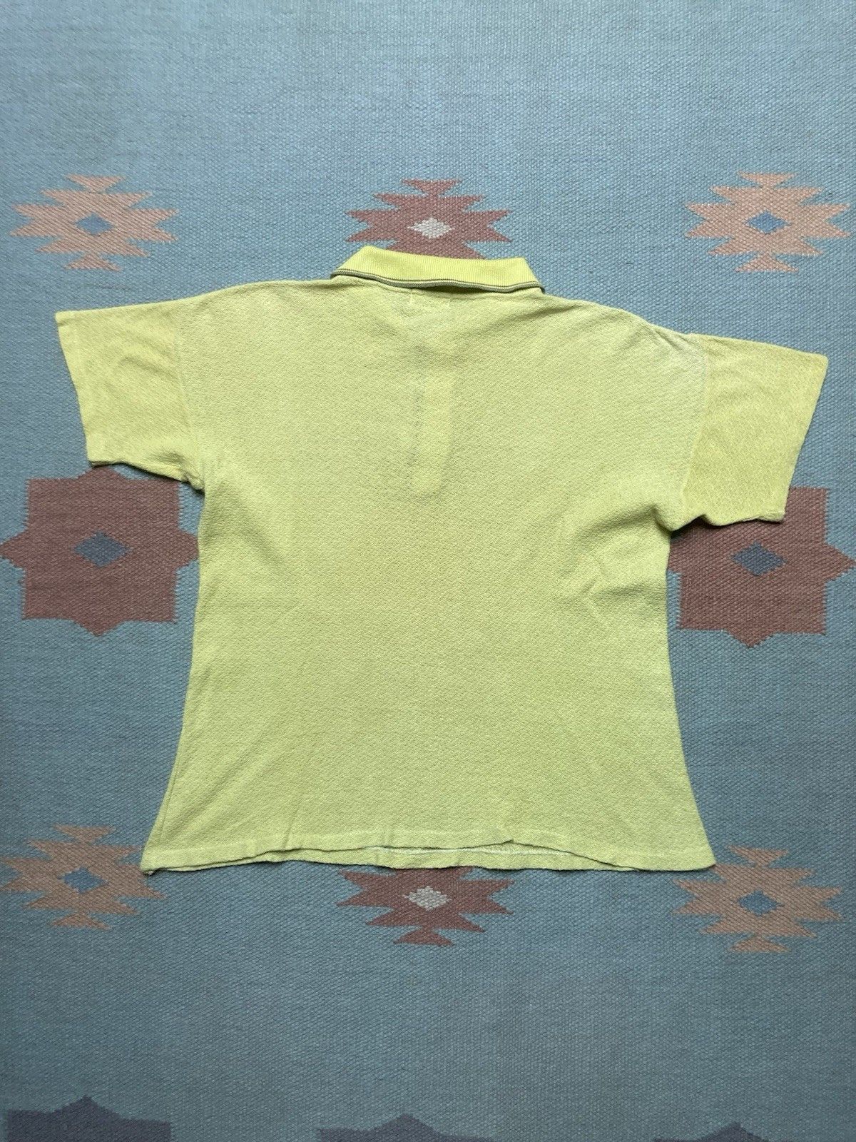 Vintage 1960s short sleeve polo shirt jacquard knit men’s small boxy Size US S / EU 44-46 / 1 - 6 Thumbnail