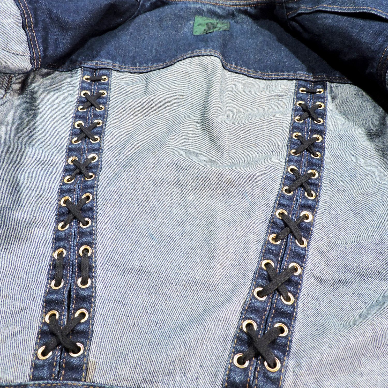 Jean Paul Gaultier JUNIOR GAULTIER LACE UP DENIM JACKET Size US M / EU 48-50 / 2 - 7 Thumbnail