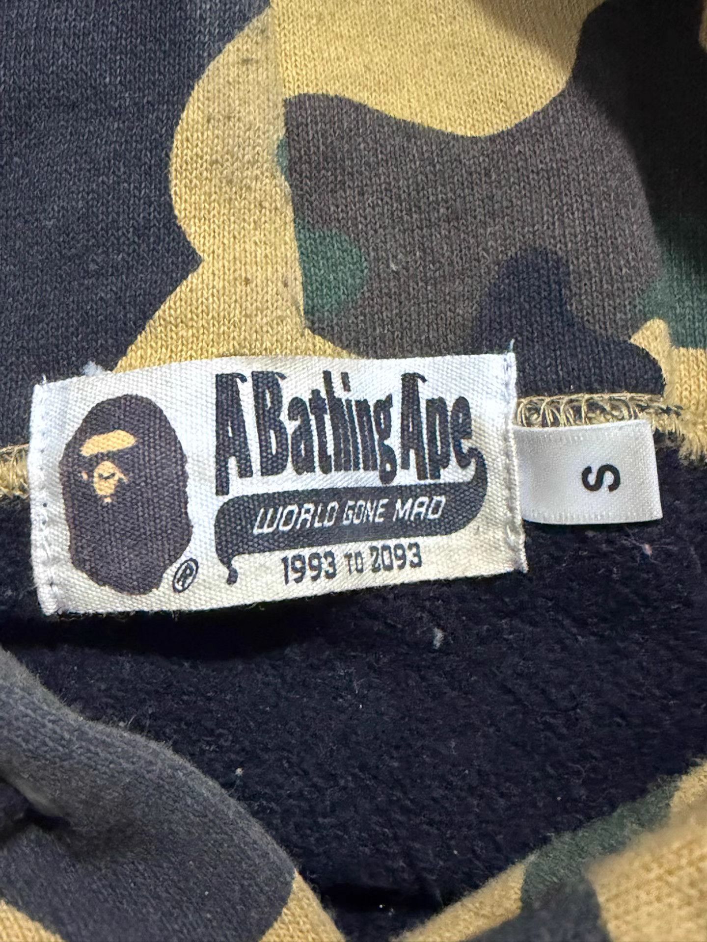 Bape Bape Black & Yellow Color Block Camo Hoodie Size US S / EU 44-46 / 1 - 3 Thumbnail