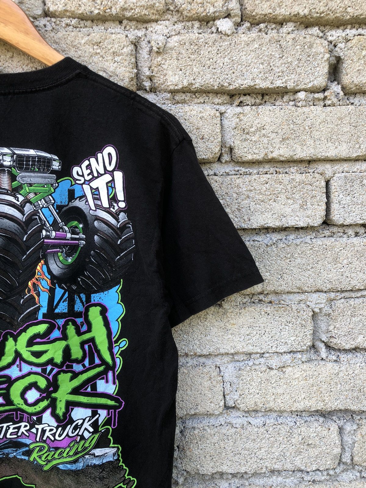 Marlboro × Vintage Vintage Y2K Rough Neck Monster Truck Racing Tshirt Size US M / EU 48-50 / 2 - 5 Thumbnail