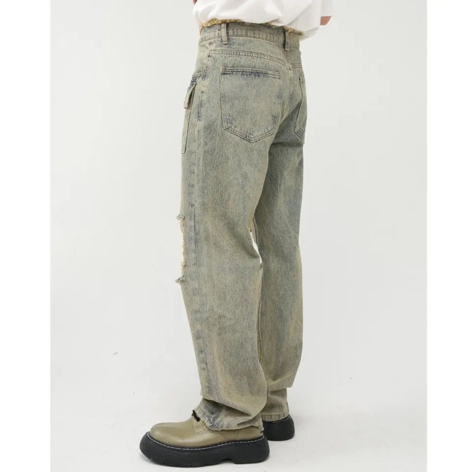 Japanese Brand Hip Hop Pocket Design Washing Zipper Jeans Size US 32 / EU 48 - 3 Thumbnail