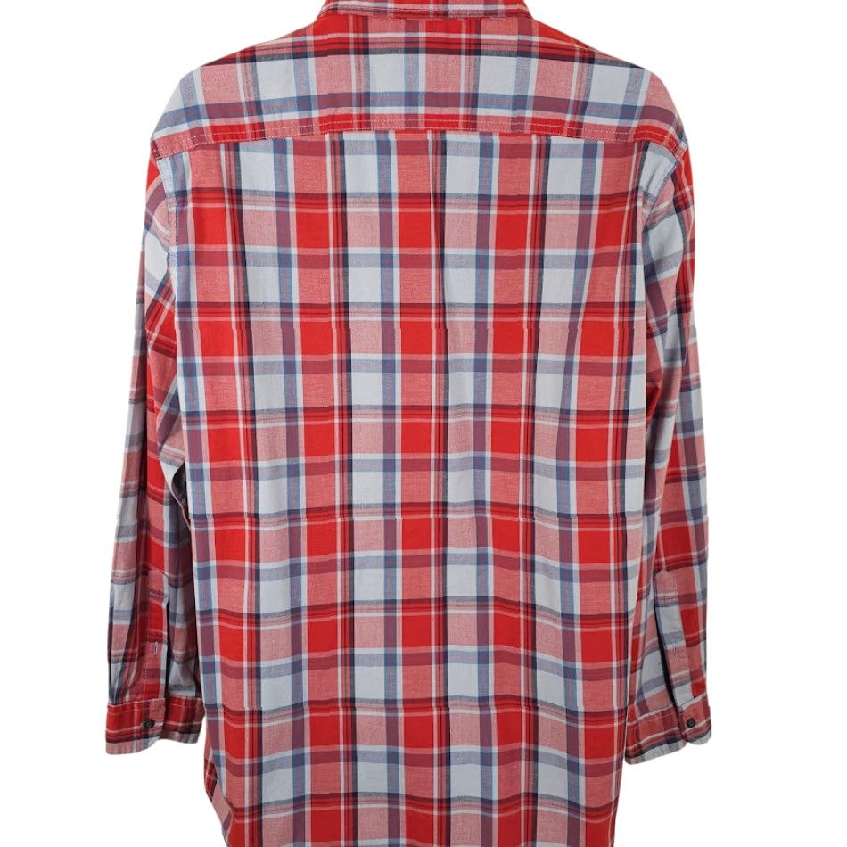 Lee Lee Plaid Shirt Mens Size Large Red Stretch Regular Fit Button Down Shirts Size US L / EU 52-54 / 3 - 4 Thumbnail
