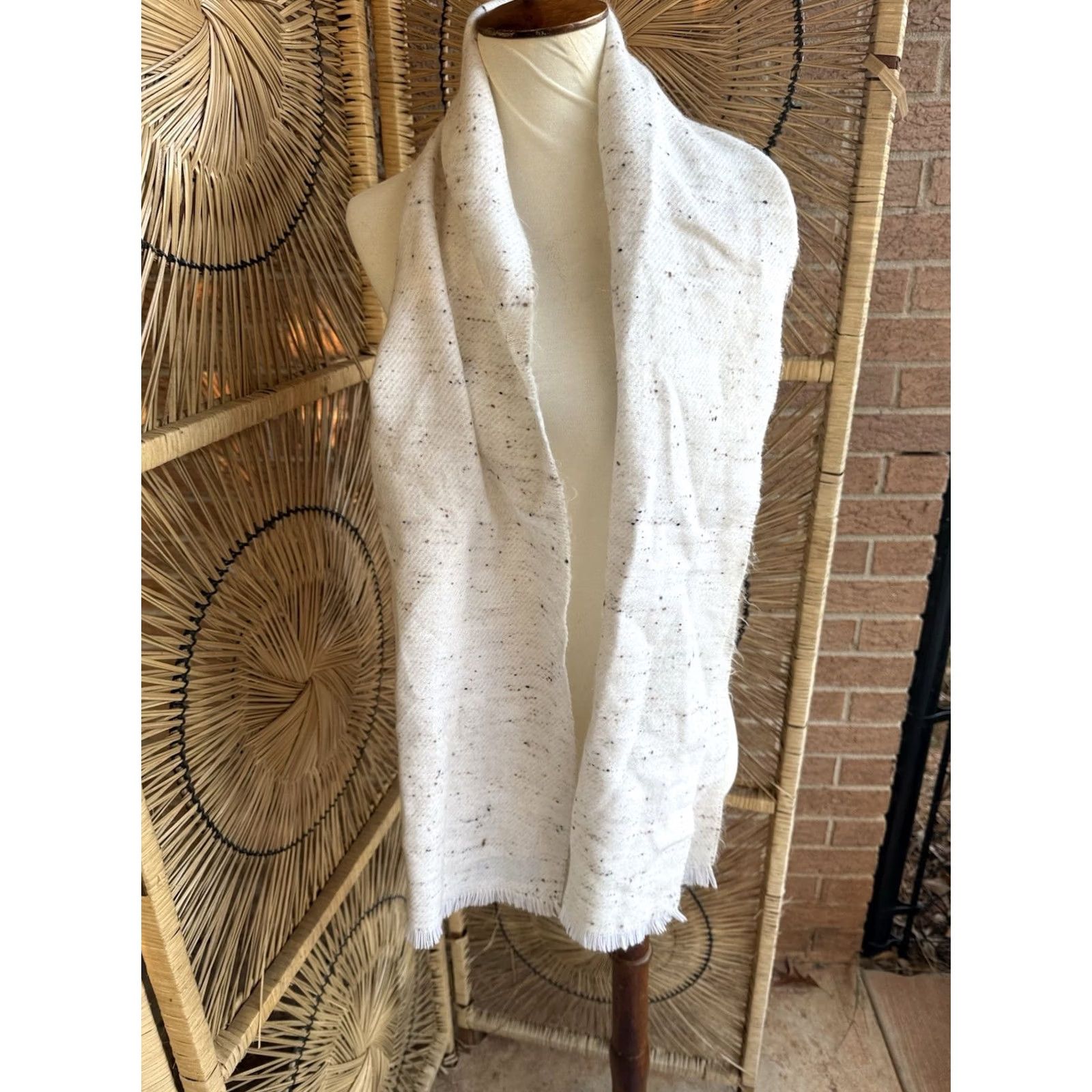 Paco Rabanne Paco Rabanne Scarf White Speckled Women Size ONE SIZE - 2 Thumbnail