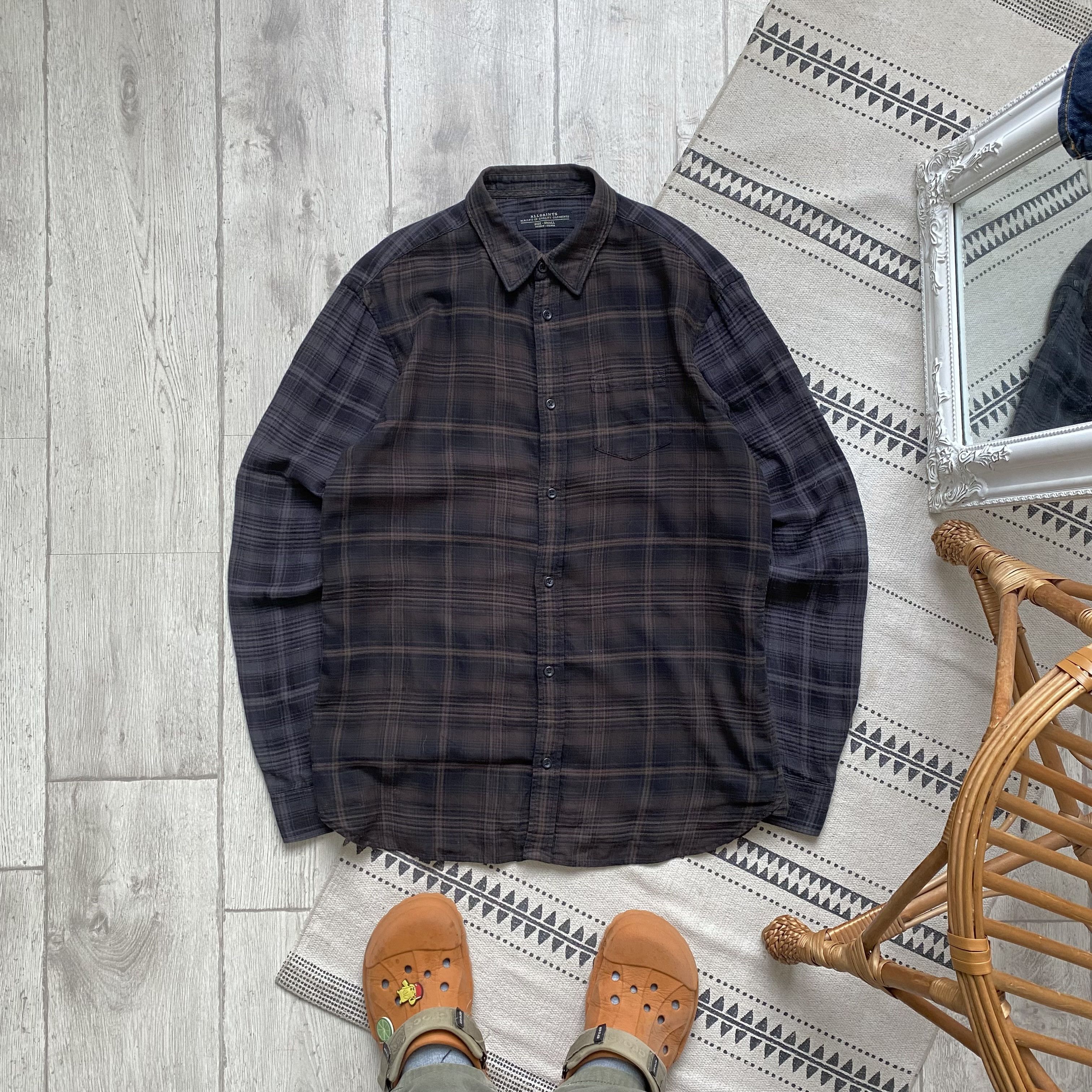 Allsaints 👔 Premium Allsaint flannel multi shirt light Button Up Size US S / EU 44-46 / 1 - 1 Thumbnail