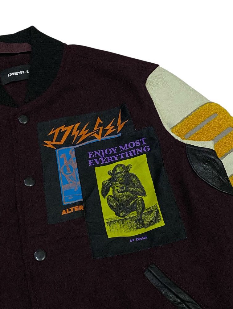 Diesel Diesel 2018AW Varsity Bomber Jacket Size US S / EU 44-46 / 1 - 12 Thumbnail