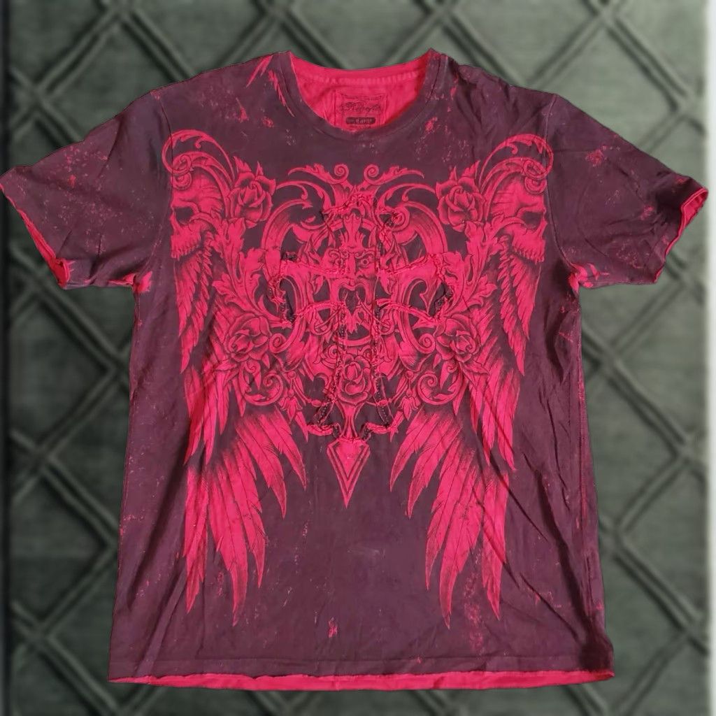 Vintage Retrofit T Shirt Adult Large Red Grunge Streetwear Skate Surf Y2K 2000’s Size US L / EU 52-54 / 3 - 1 Thumbnail