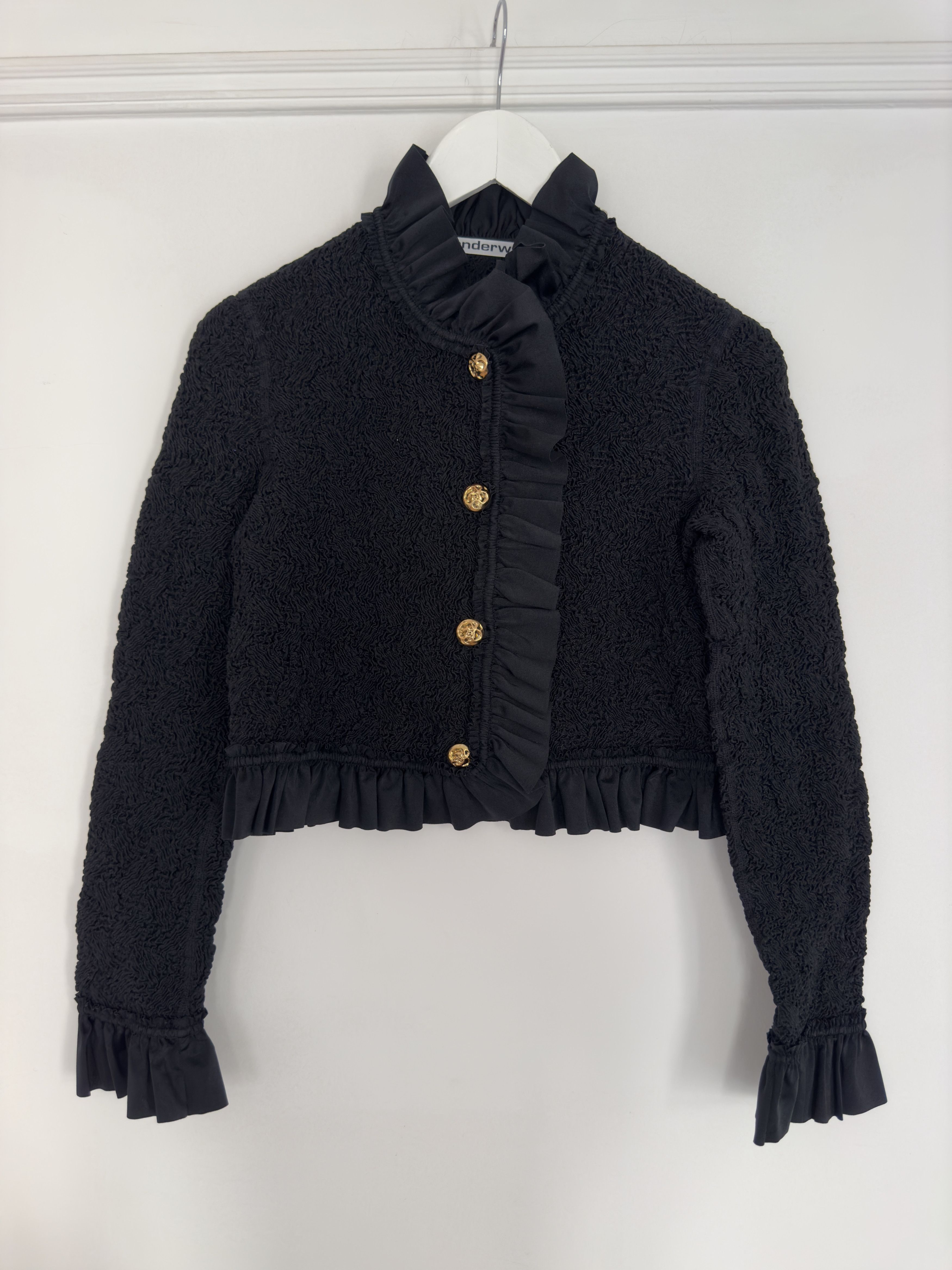 Alexander Wang Smocked Ruffle Edge Jacket - Alexander Wang Size M / US 6-8 / IT 42-44 - 2 Thumbnail