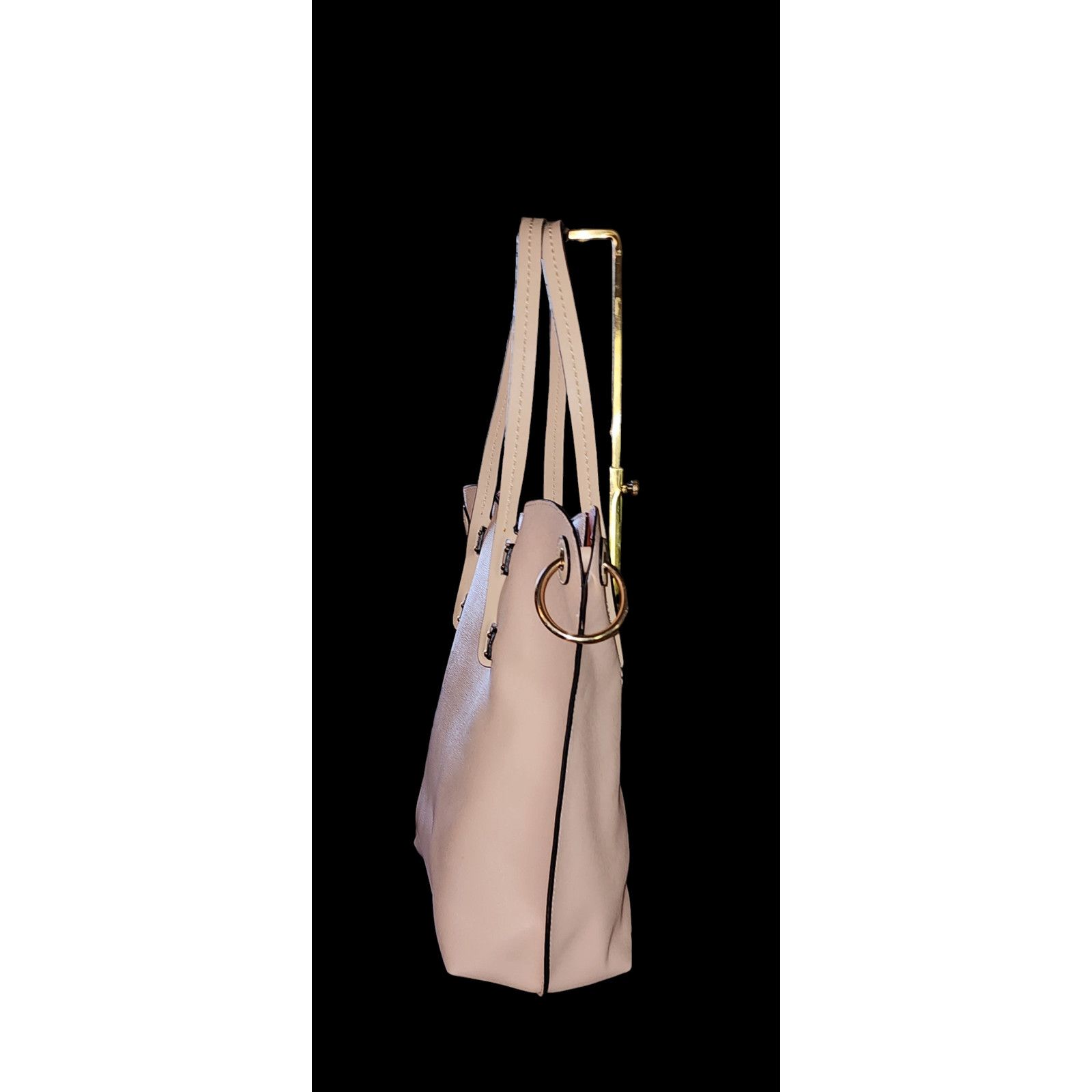 Other Unbranded faux leather pale pink tote with crossbody bag. Size ONE SIZE - 10 Thumbnail