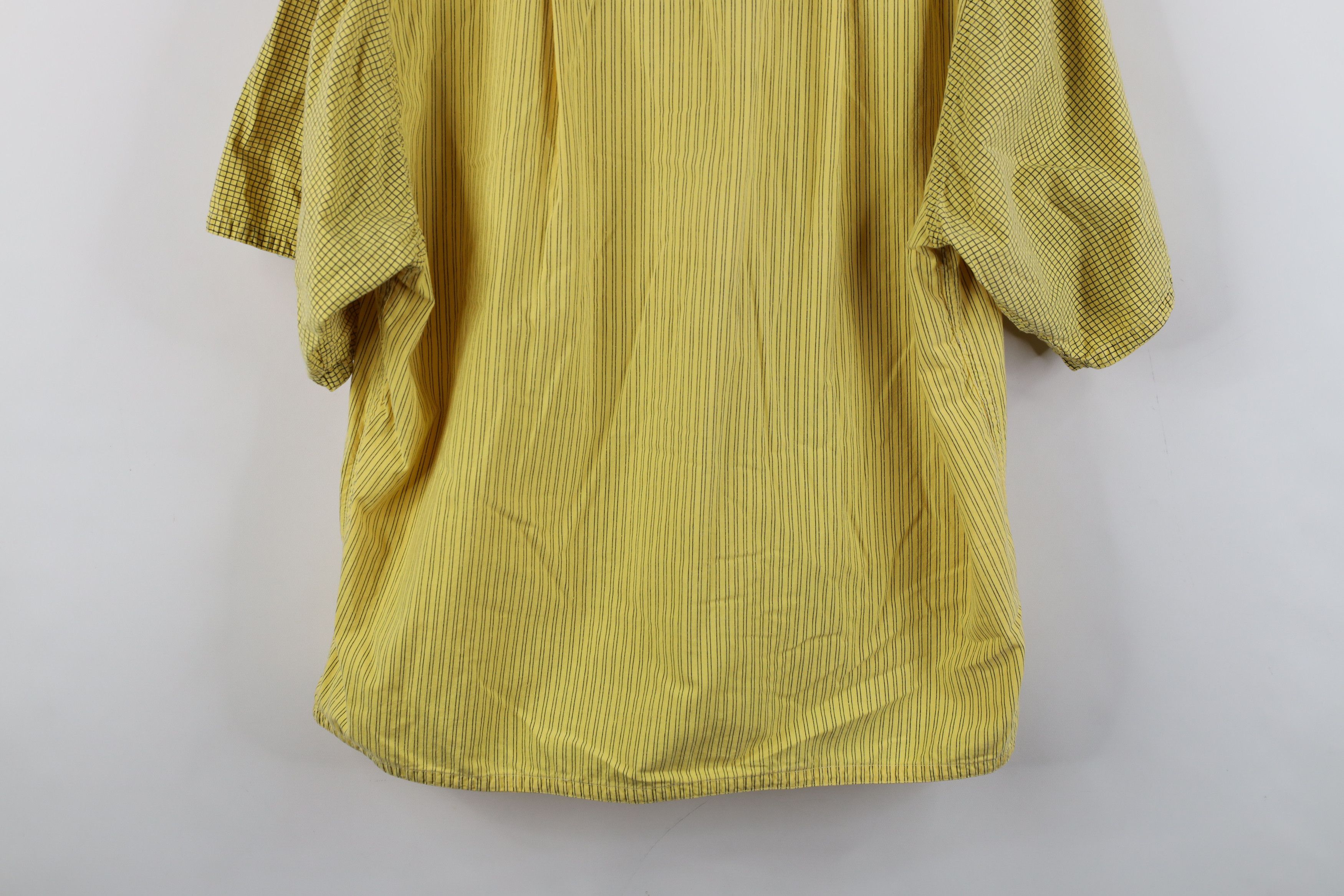 Vintage Vintage 90s Streetwear Boxy Baggy Button Shirt Yellow Size M / US 6-8 / IT 42-44 - 11 Thumbnail