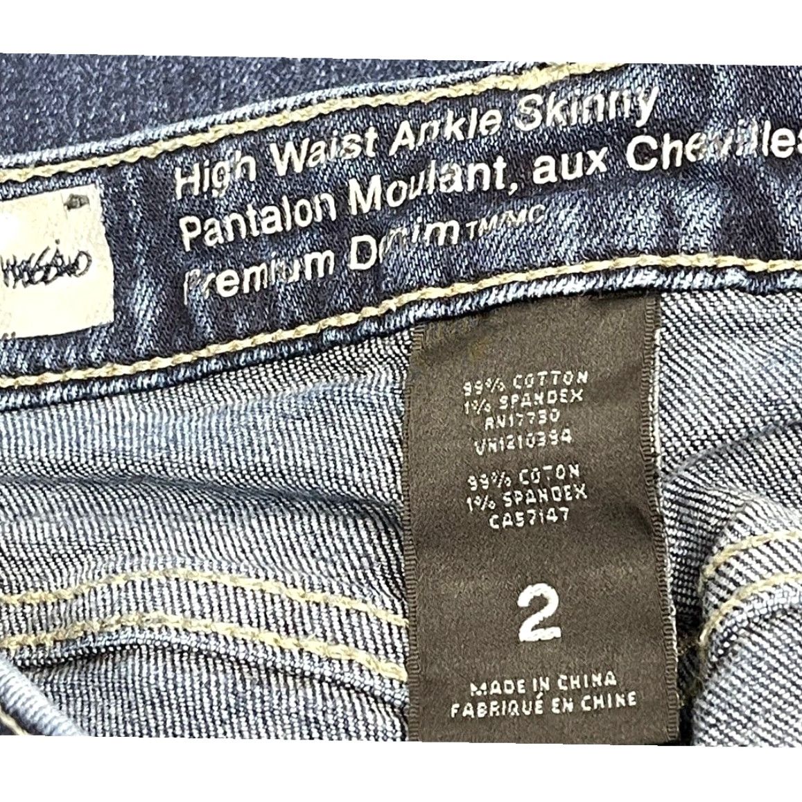 Mossimo Mossimo Women Jeans Skinny Mid Rise Dark Blue Denim 27x28 Pocket 5-Pocket Zip Cotton Blend Size 2 Size 27" / US 4 / IT 40 - 3 Thumbnail