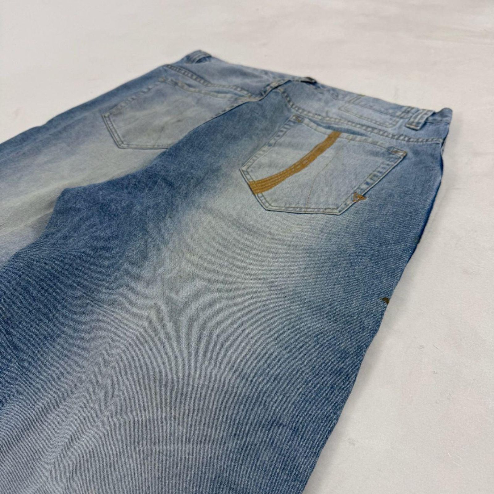 Japanese Brand × Le Grande Bleu (L.G.B.) × Vintage Vintage y2k faded baggy wide leg archive rare skater jeans Size US 36 / EU 52 - 2 Thumbnail