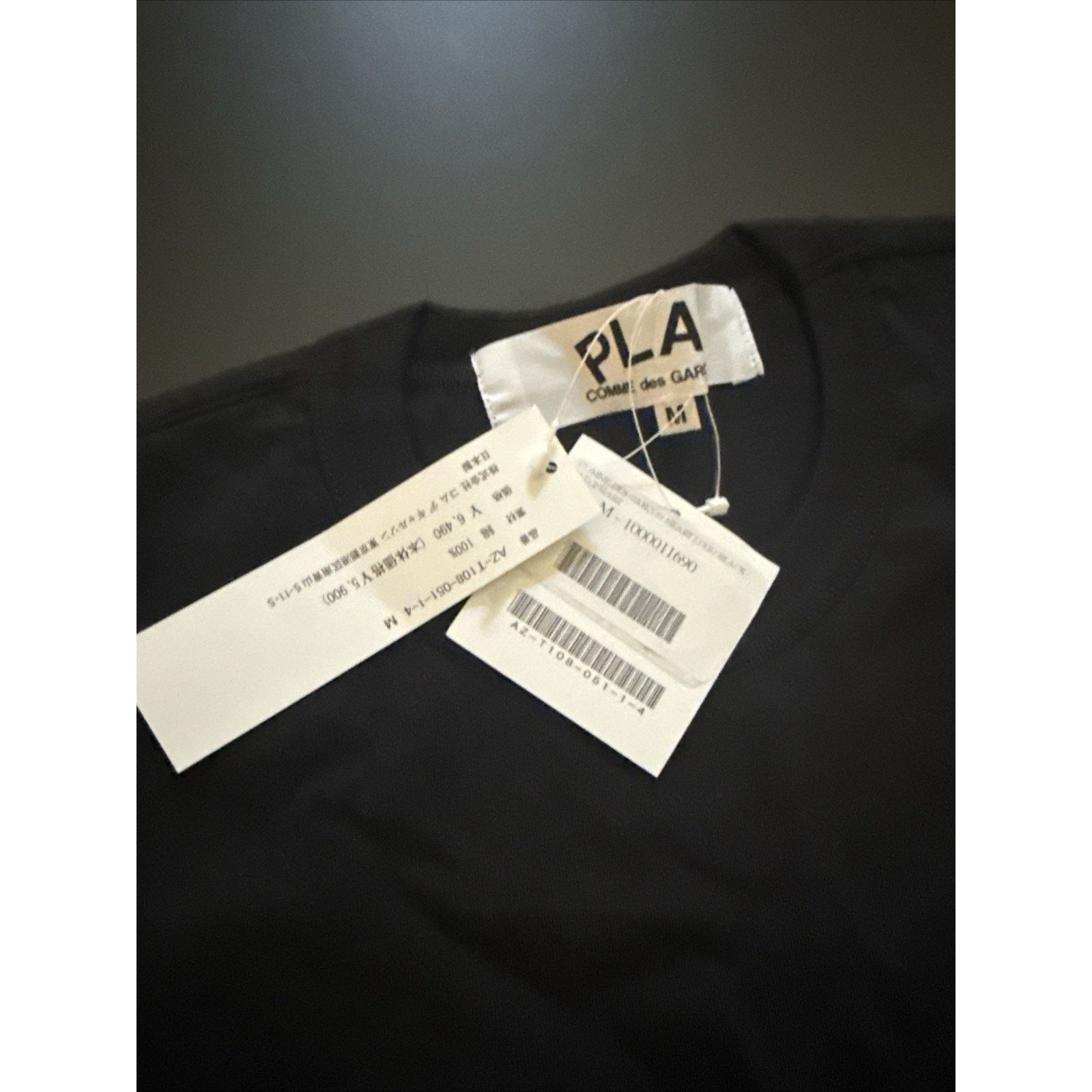 Comme des Garcons CDG BLACK Basic Heart Logo Medium PLAY Tops Comme Des Garcon Size US M / EU 48-50 / 2 - 2 Thumbnail