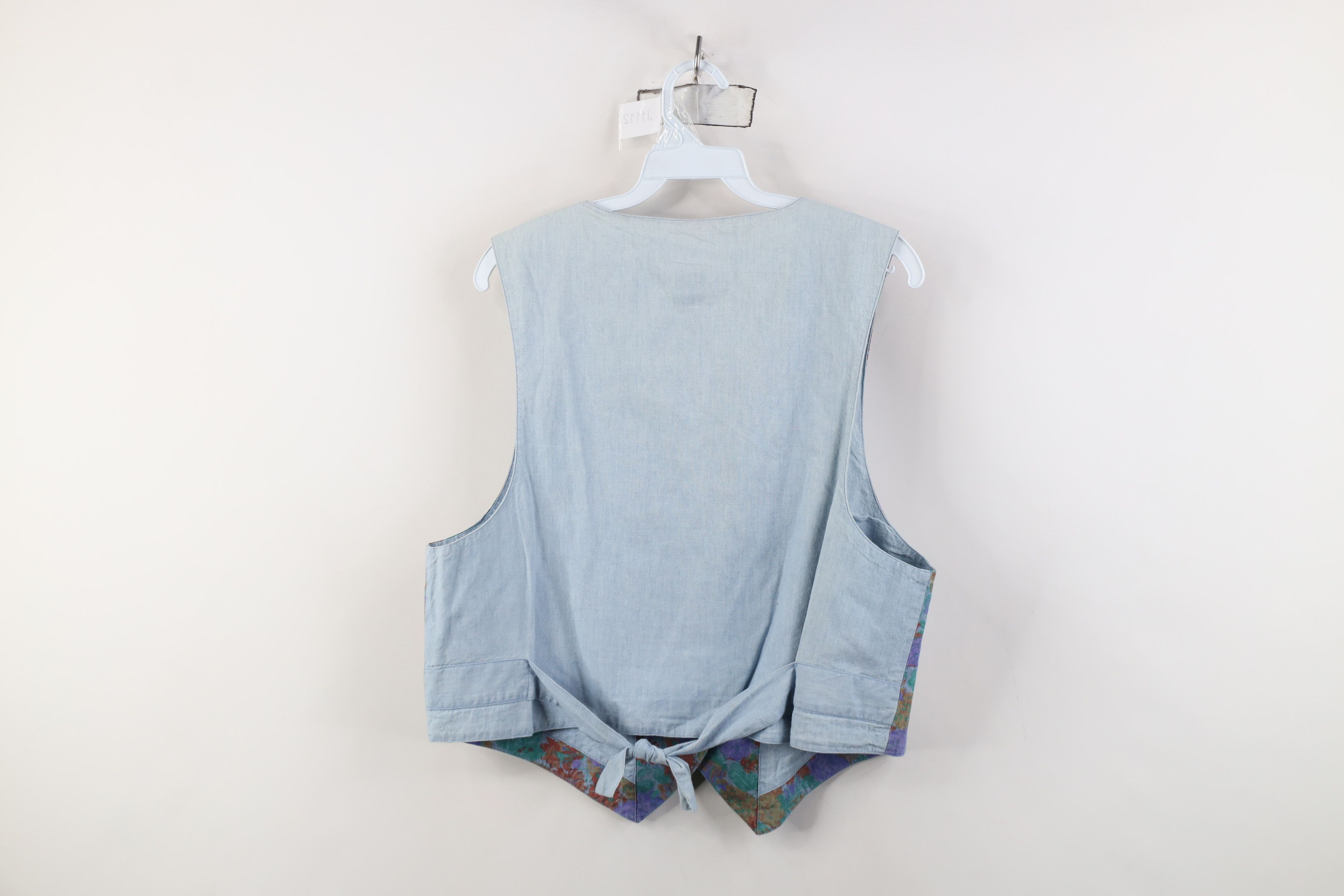 Gap Vintage 90s Gap Babydoll Flower Floral Tie Back Vest Jacket Size M / US 6-8 / IT 42-44 - 9 Thumbnail