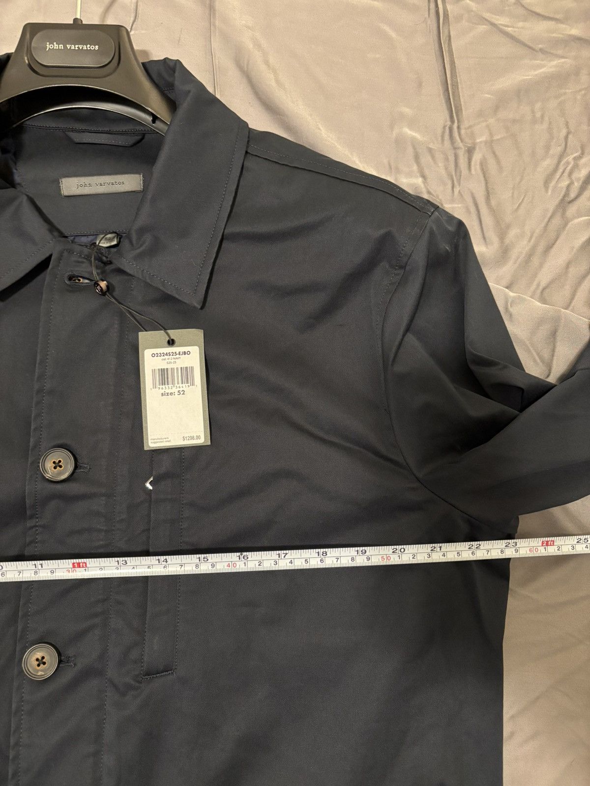 John Varvatos $1298 NWT John Varvatos Garvin Coat 52 Navy Blue Trench L Size US L / EU 52-54 / 3 - 15 Thumbnail