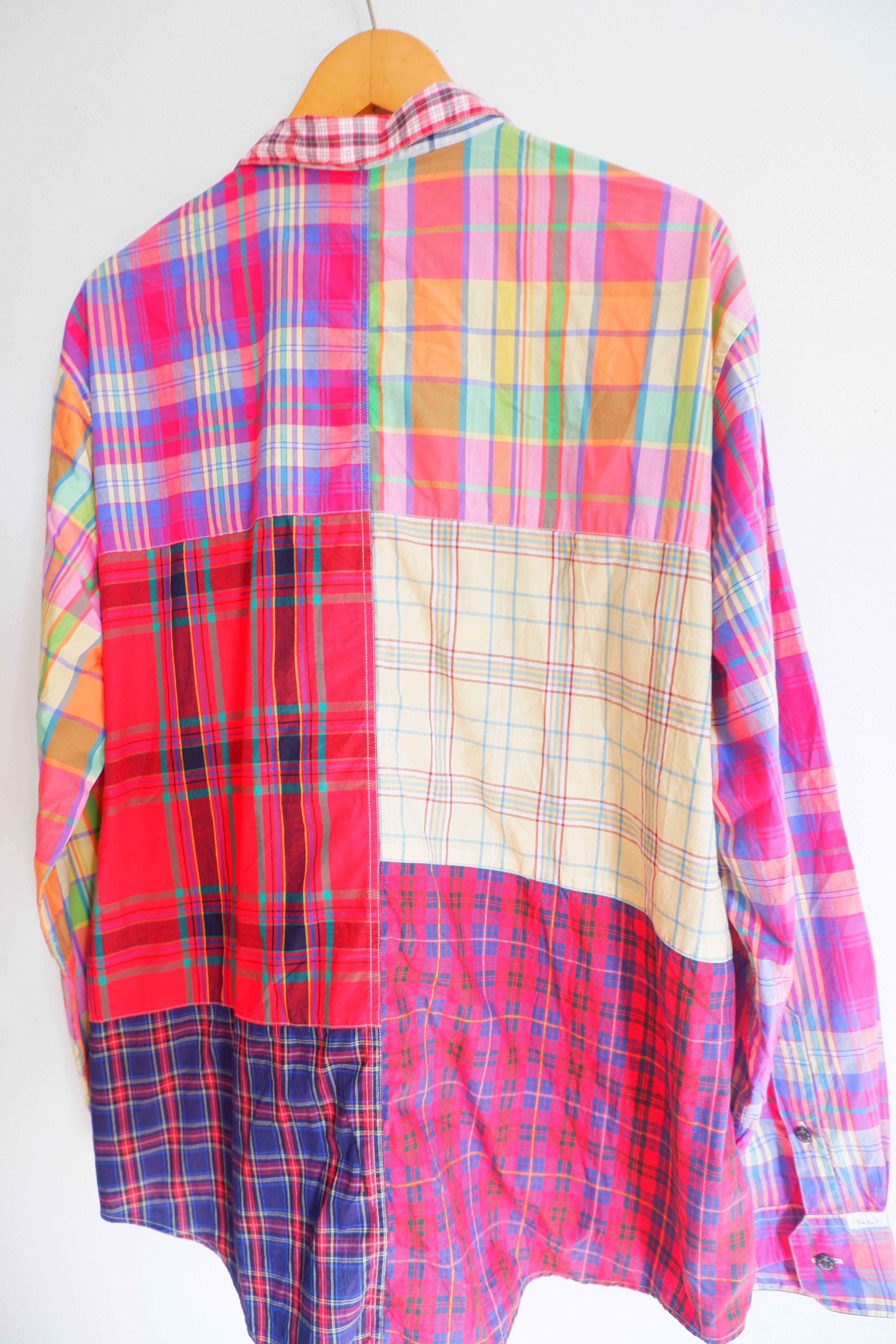 Issey Miyake Vintage Papas Patchwork Button Down Shirts Size US L / EU 52-54 / 3 - 2 Thumbnail